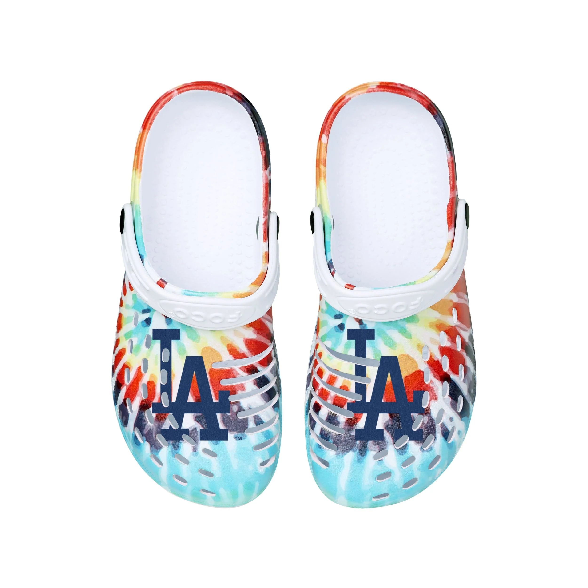 Los Angeles Dodgers MLB Womens Tie-Dye Clog With Strap - Image 4