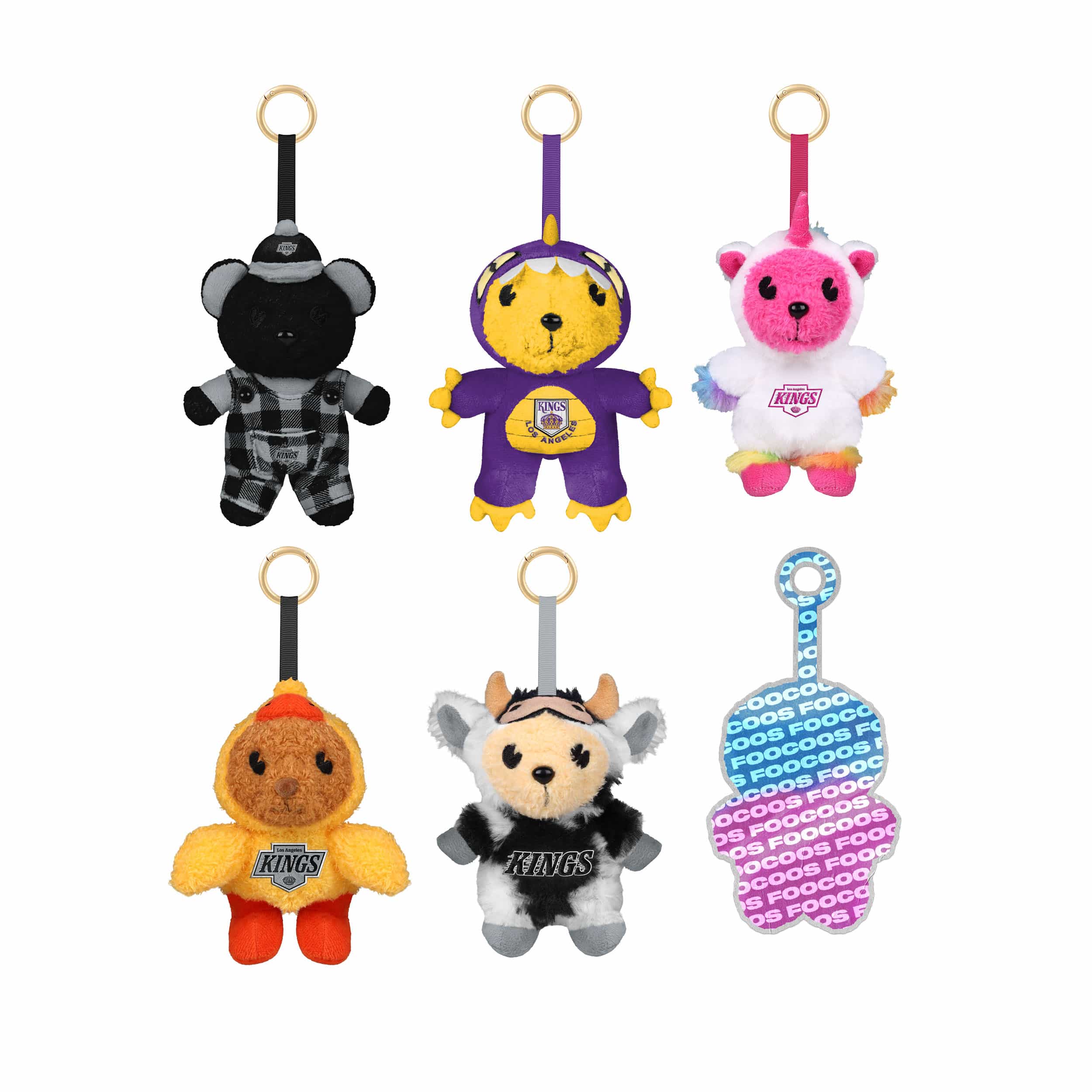 Los Angeles Kings NHL FOOCOOS Plush Bag Charm Keychain Blind Box Series 1 (PREORDER - SHIPS MID JULY)