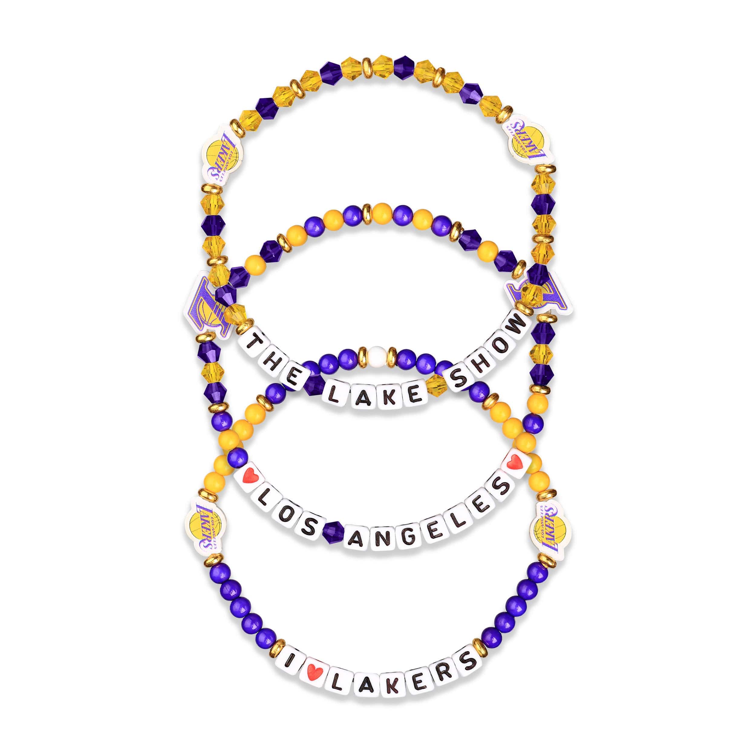 Los Angeles Lakers NBA 3 Pack Friendship Bracelet