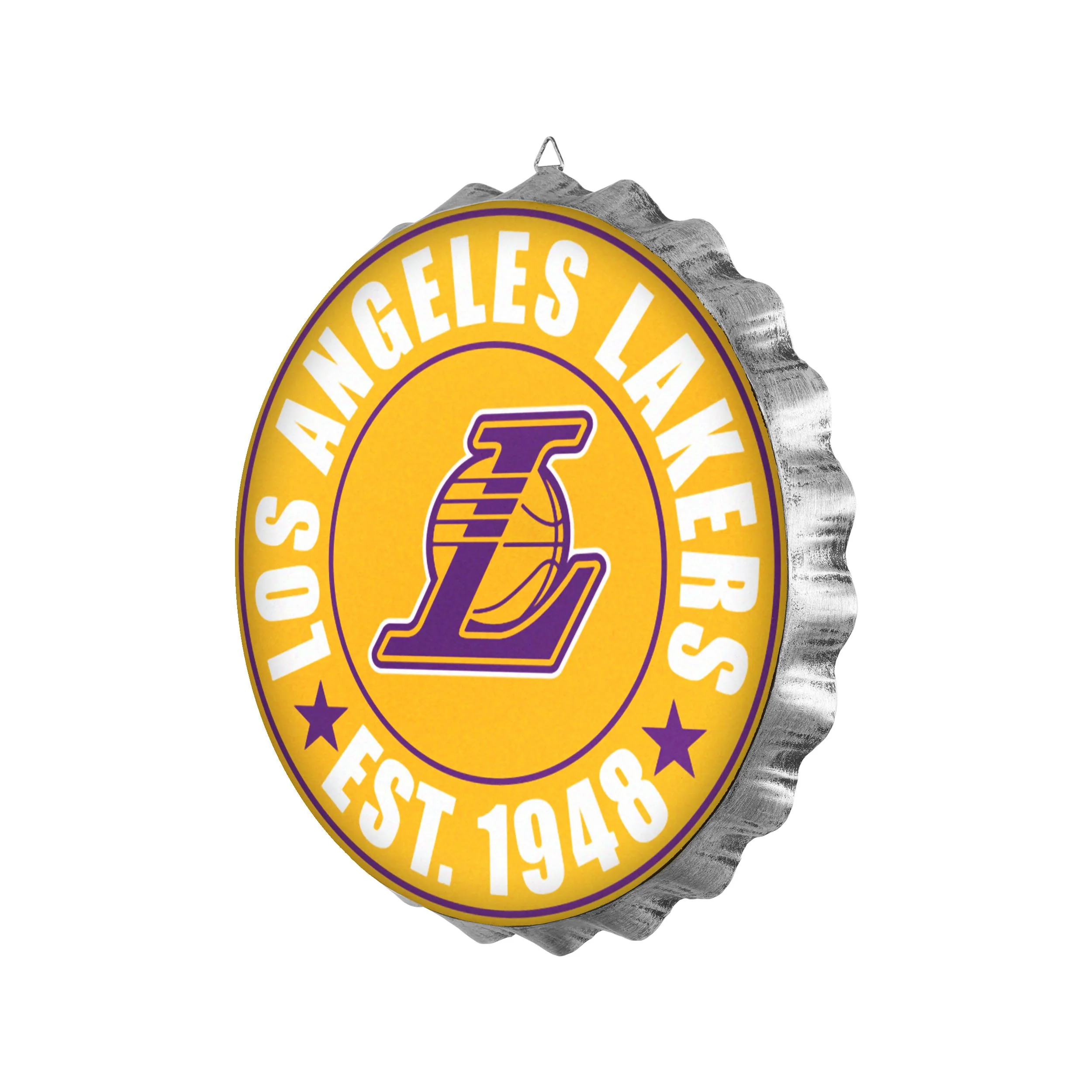 Los Angeles Lakers NBA Bottle Cap Wall Sign