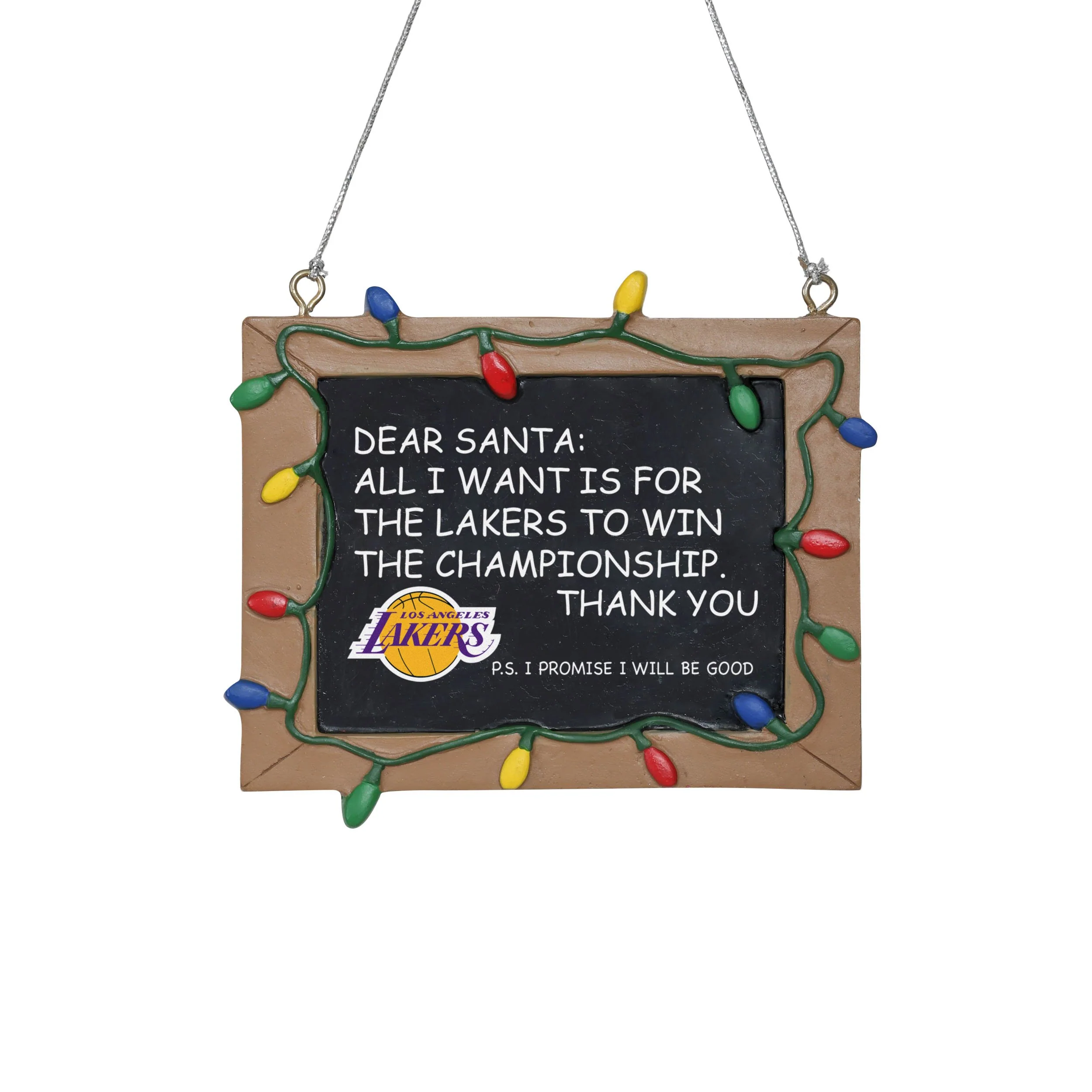 Los Angeles Lakers NBA Chalkboard Sign Ornament