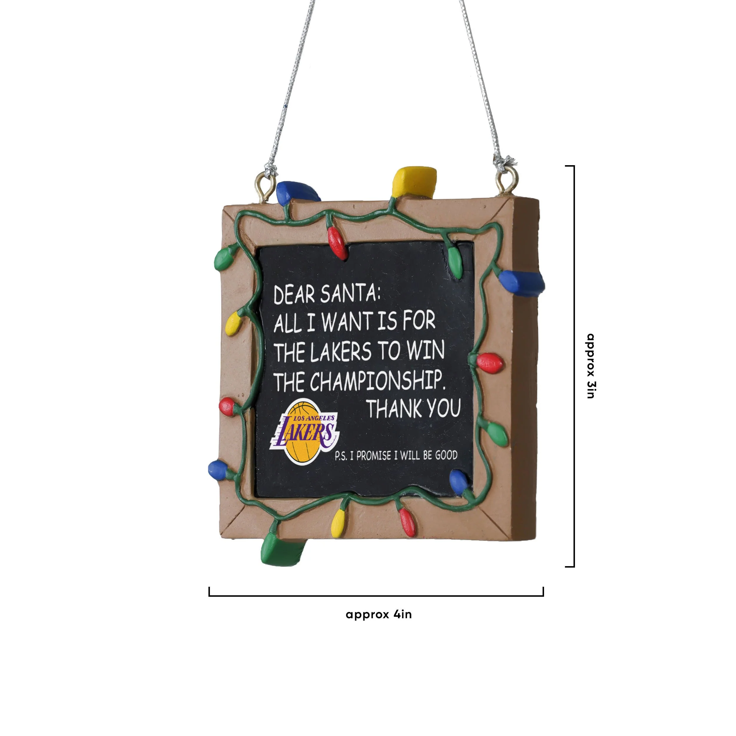 Los Angeles Lakers NBA Chalkboard Sign Ornament - Image 3