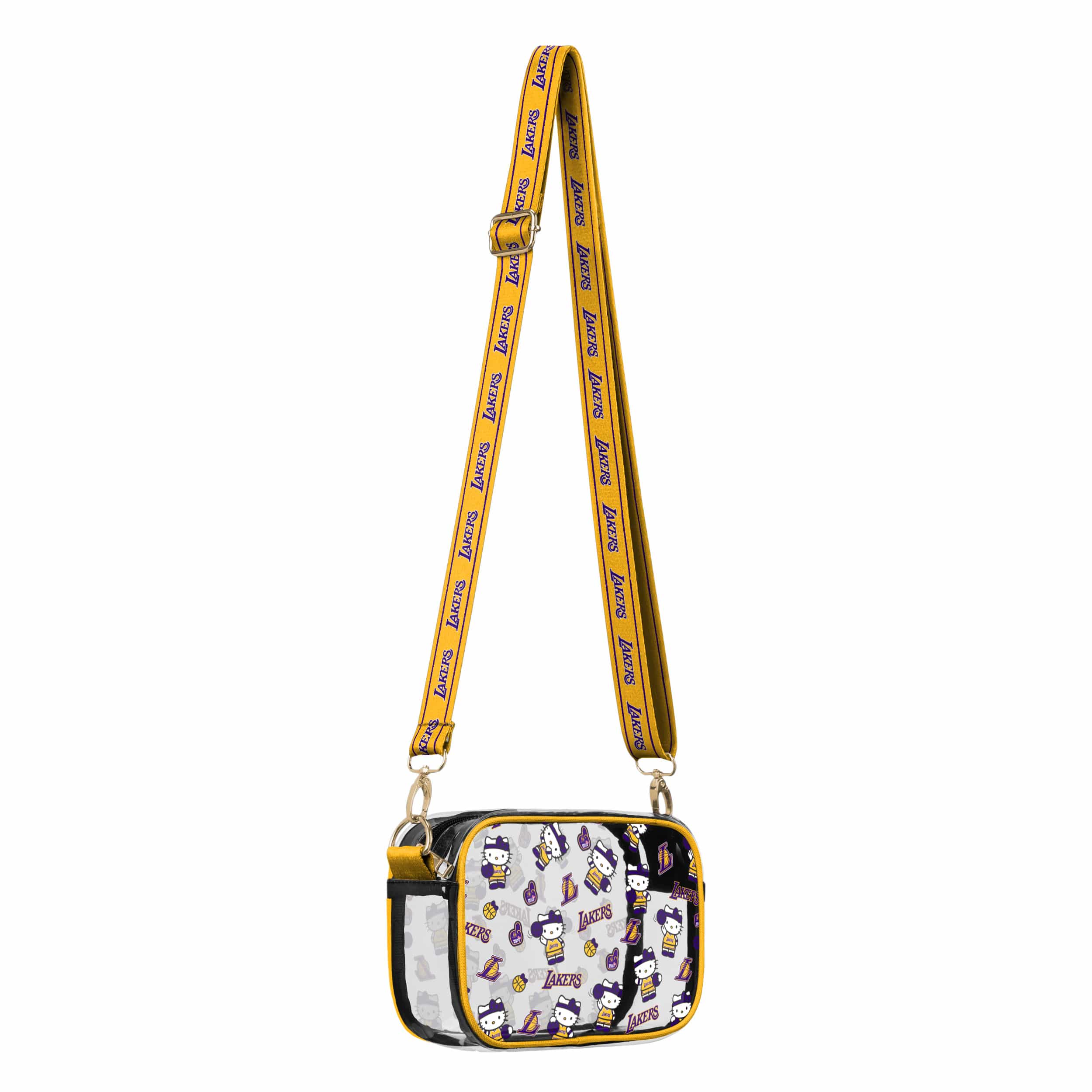 Los Angeles Lakers NBA Hello Kitty® Clear Crossbody Bag (PREORDER - SHIPS LATE JUNE) - Image 2