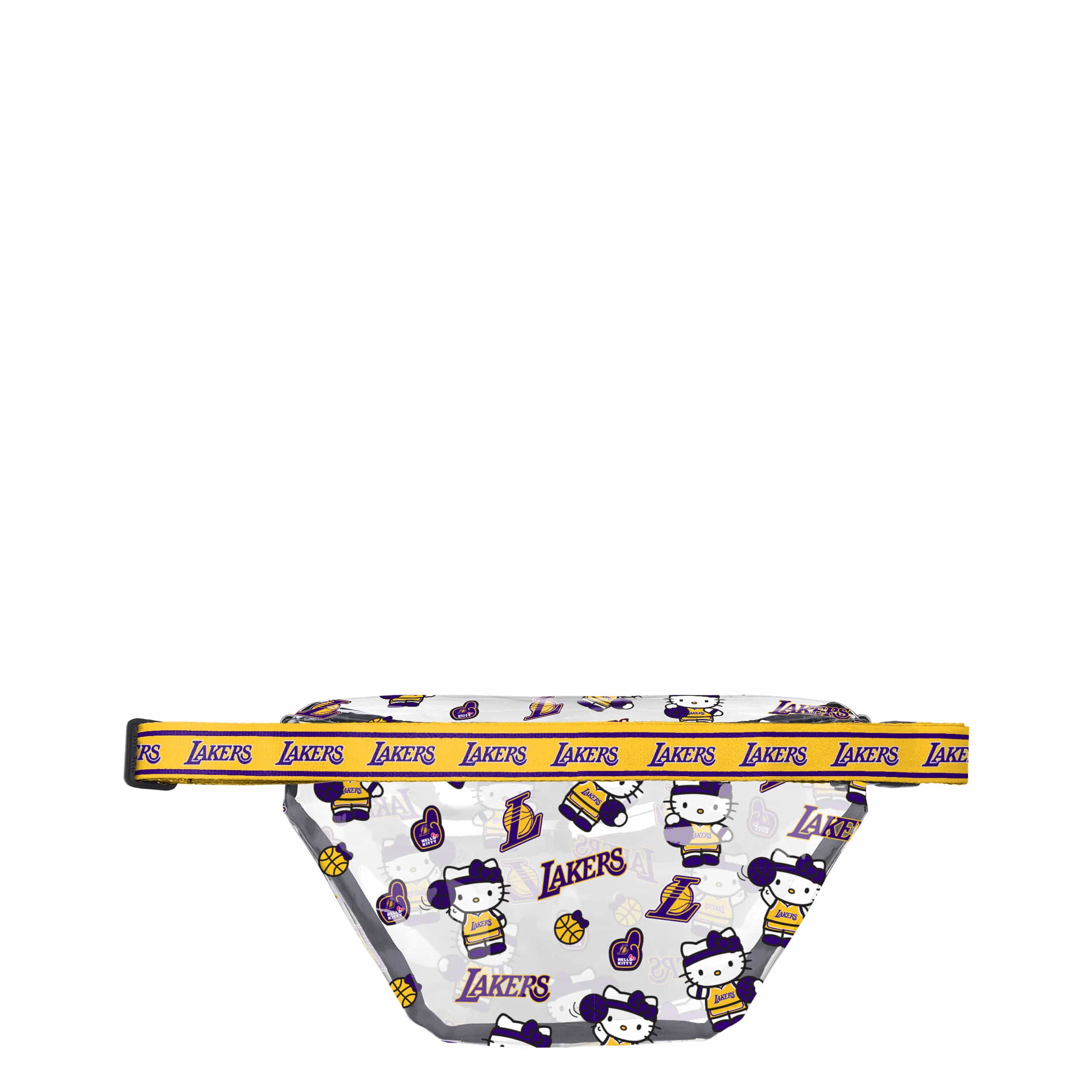 Los Angeles Lakers NBA Hello Kitty® Clear Fanny Pack (PREORDER - SHIPS MID JULY) - Image 2