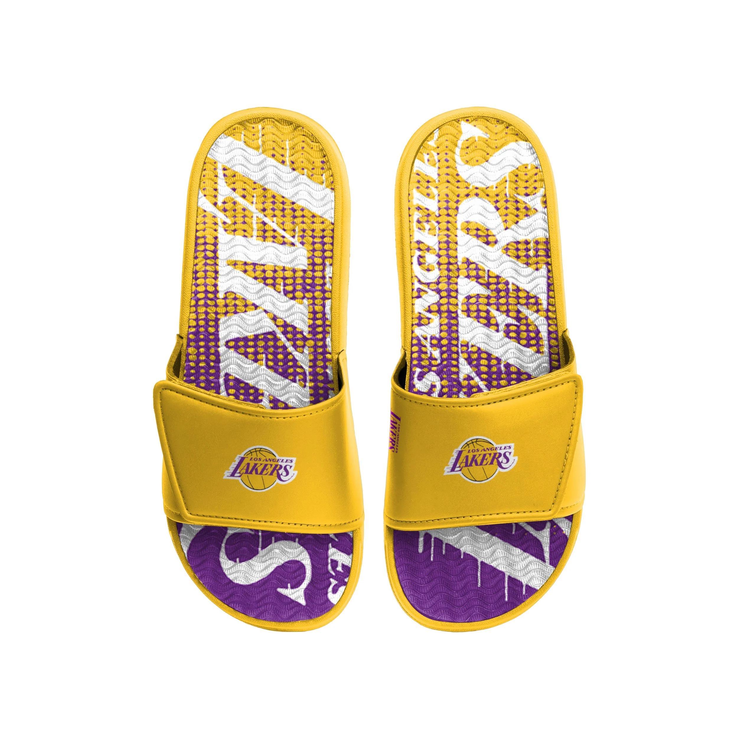 Los Angeles Lakers NBA Mens Gradient Wordmark Gel Slide - Image 2