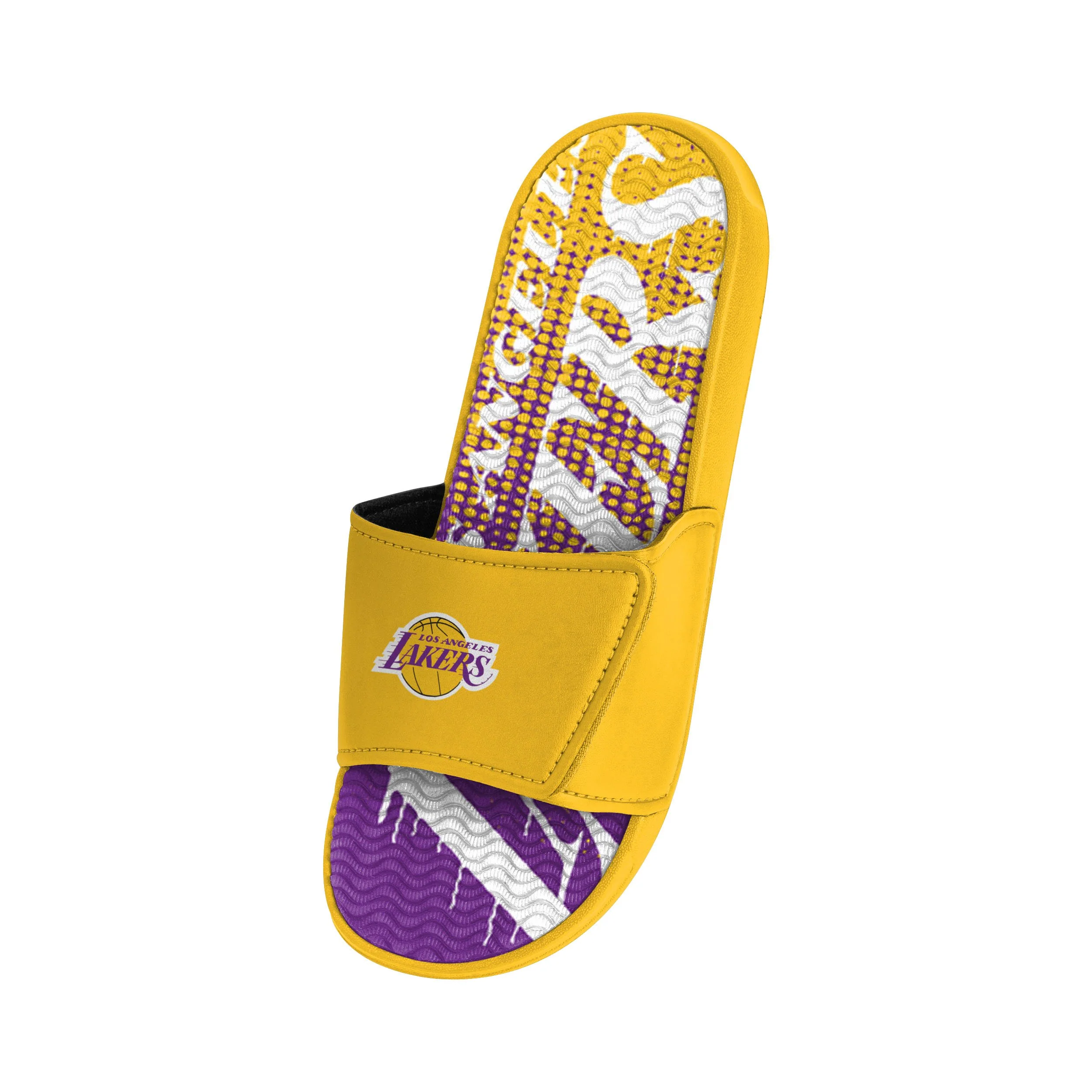 Los Angeles Lakers NBA Mens Gradient Wordmark Gel Slide - Image 3