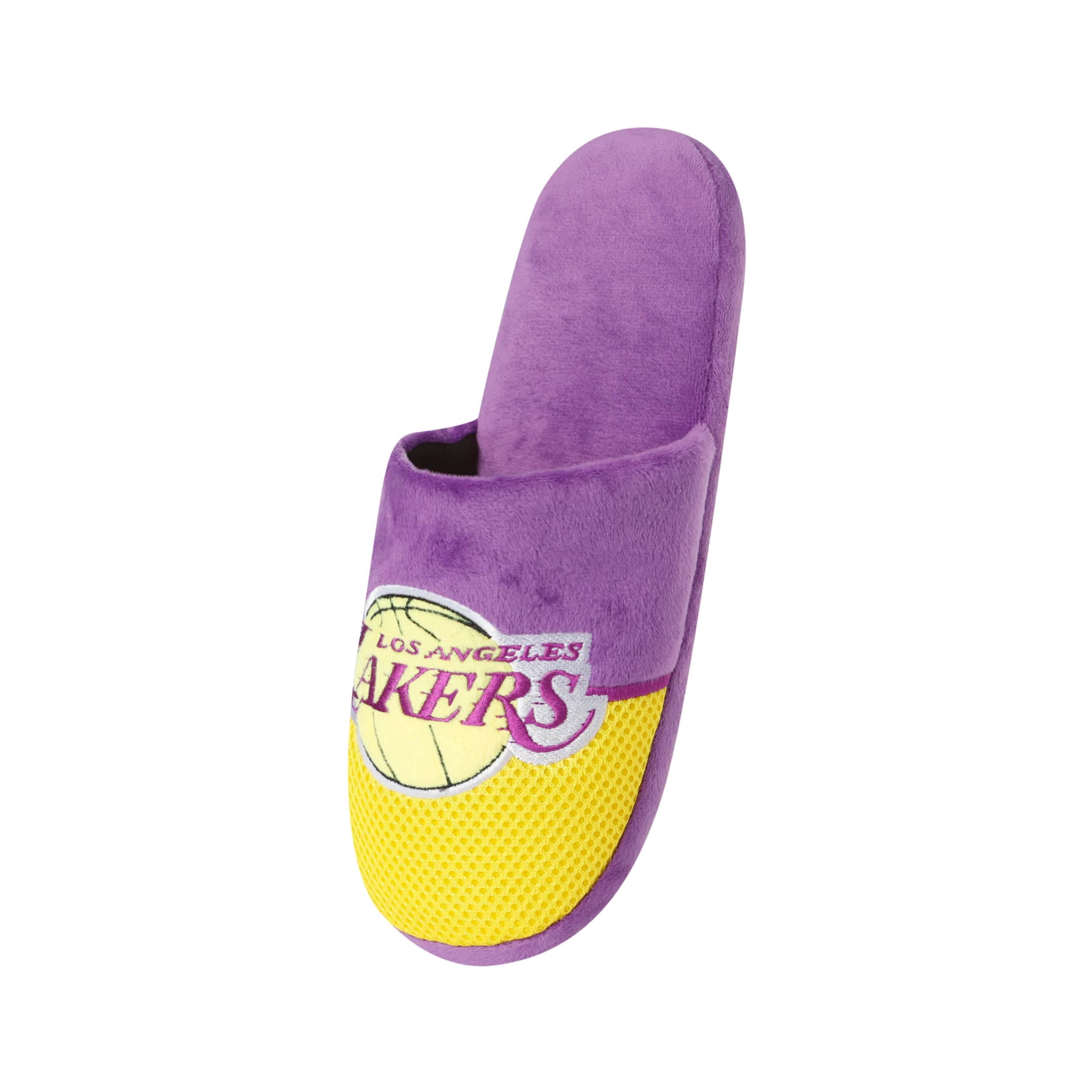 Los Angeles Lakers NBA Mens Team Logo Staycation Slippers - Image 3