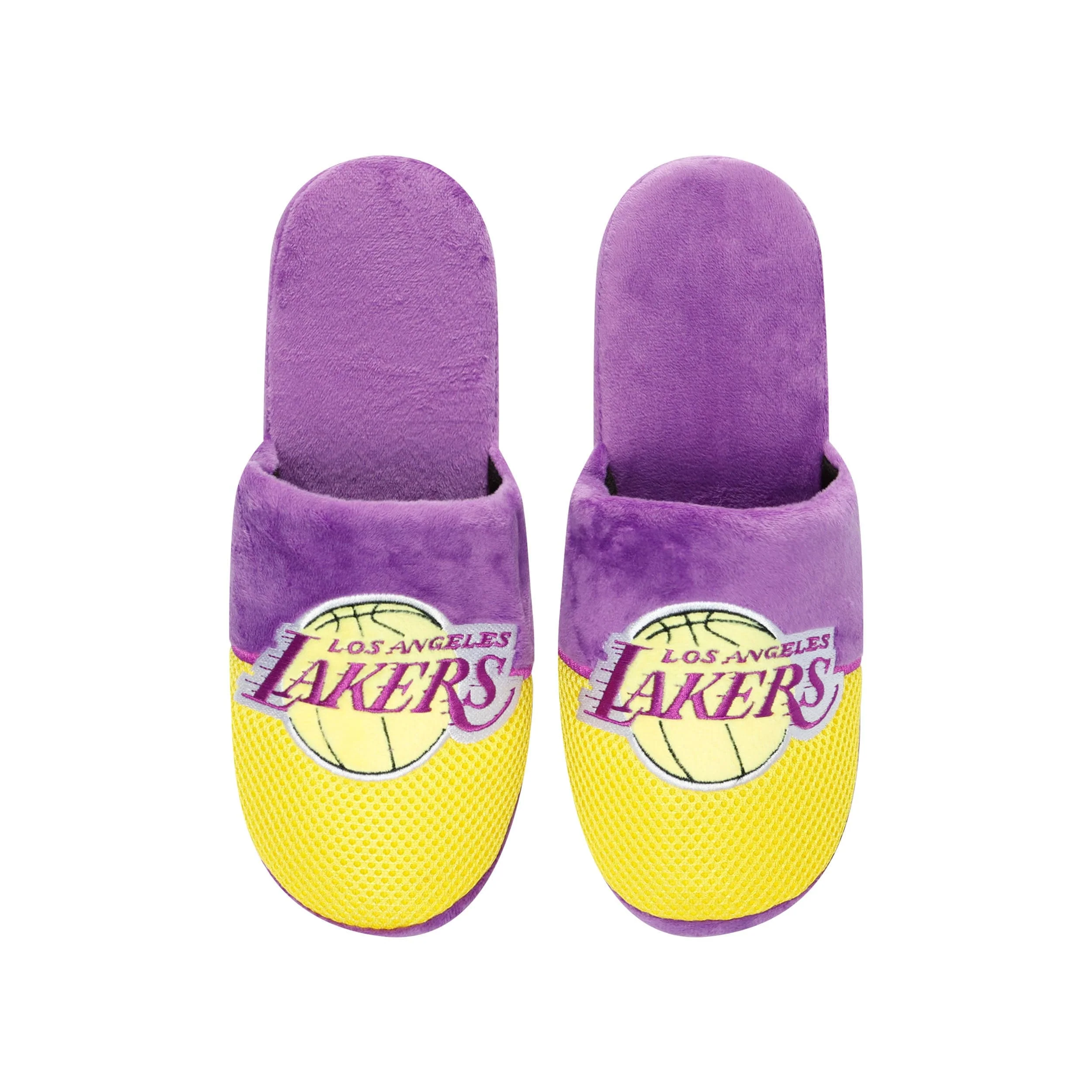 Los Angeles Lakers NBA Mens Team Logo Staycation Slippers - Image 4