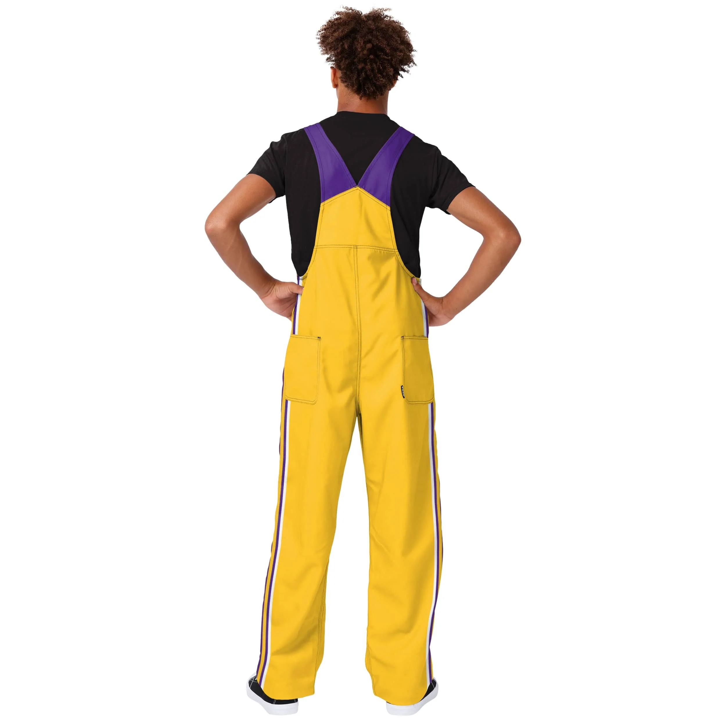 Los Angeles Lakers NBA Mens Team Stripe Bib Overalls - Image 2