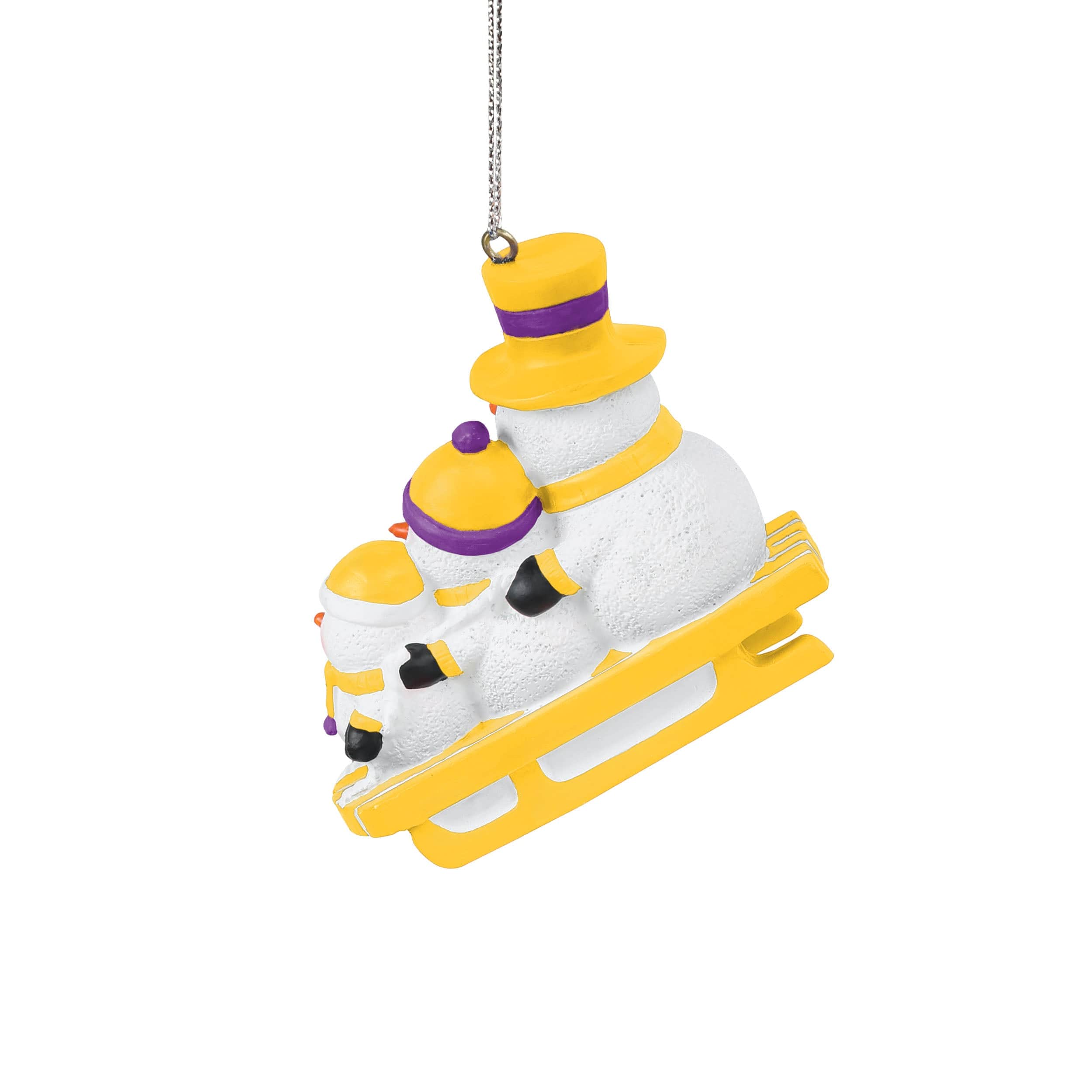 Los Angeles Lakers NBA Sledding Snowmen Ornament - Image 3