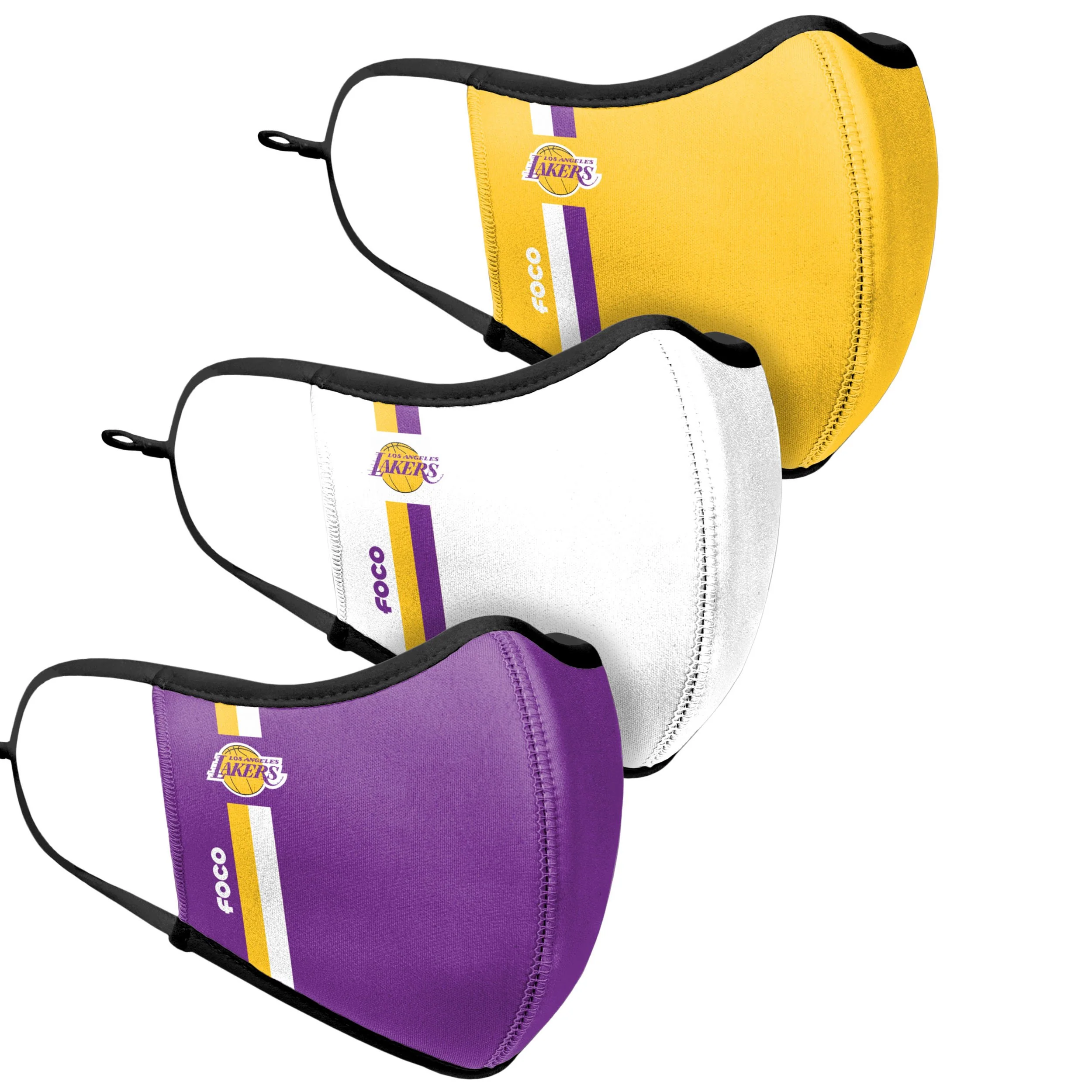 Los Angeles Lakers NBA Sport 3 Pack Face Cover - Image 3