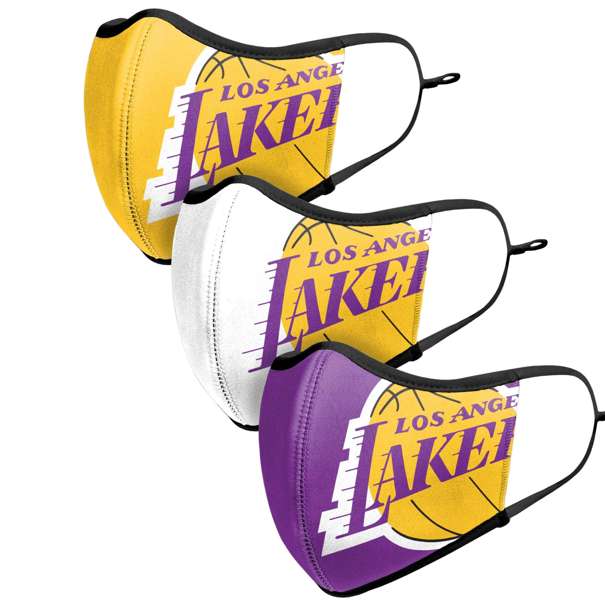 Los Angeles Lakers NBA Sport 3 Pack Face Cover - Image 4