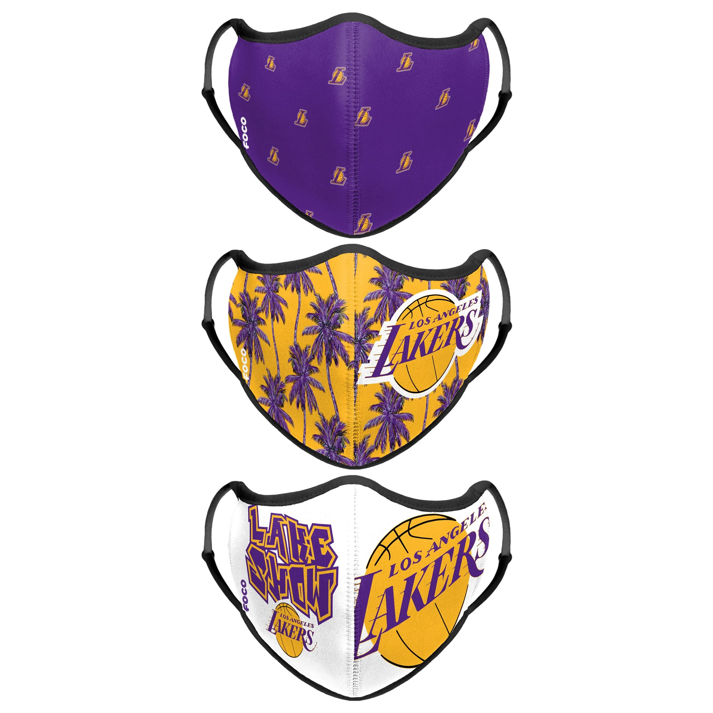 Los Angeles Lakers NBA Thematic Sport 3 Pack Face Cover