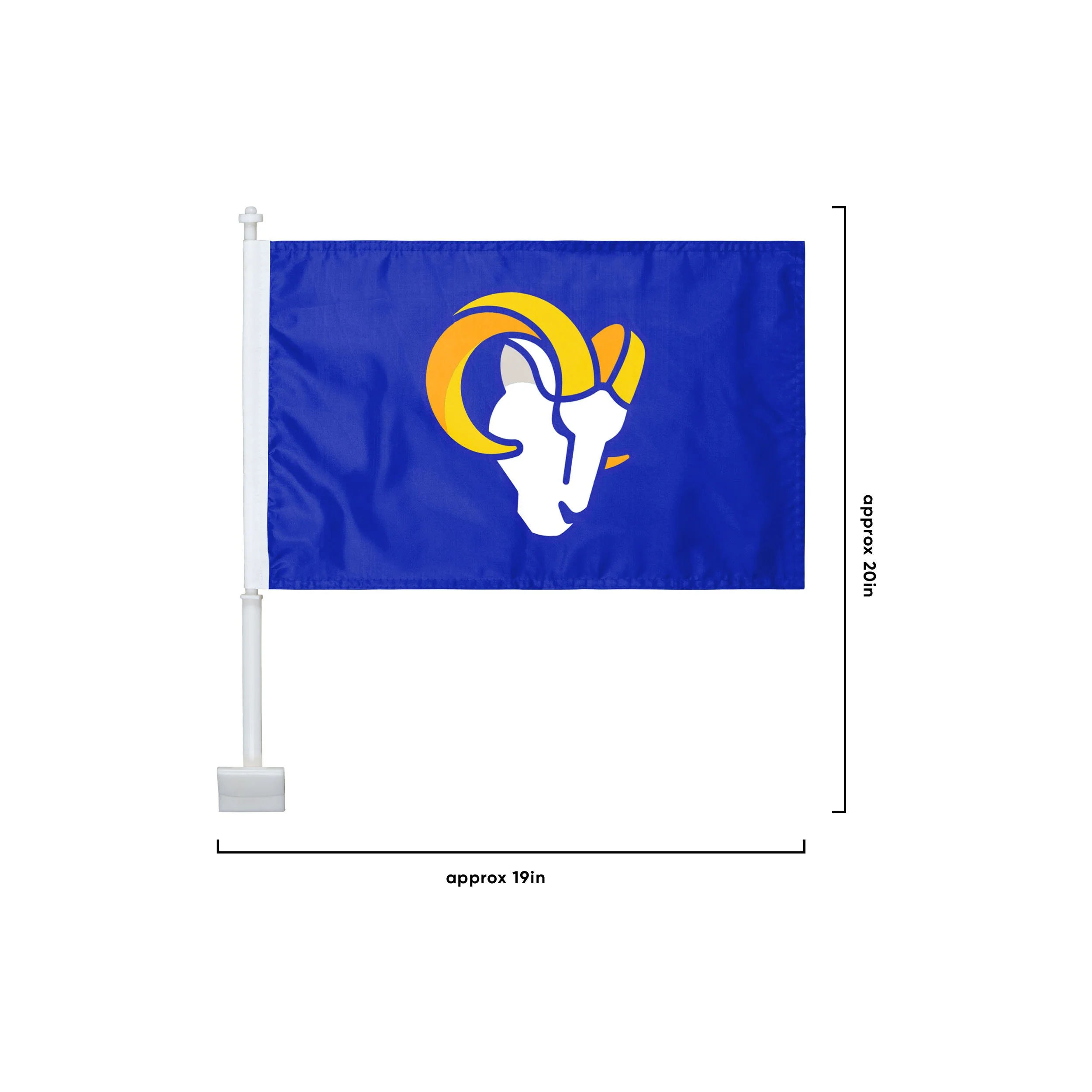Los Angeles Rams NFL 2 Pack Solid Car Flag - Image 3
