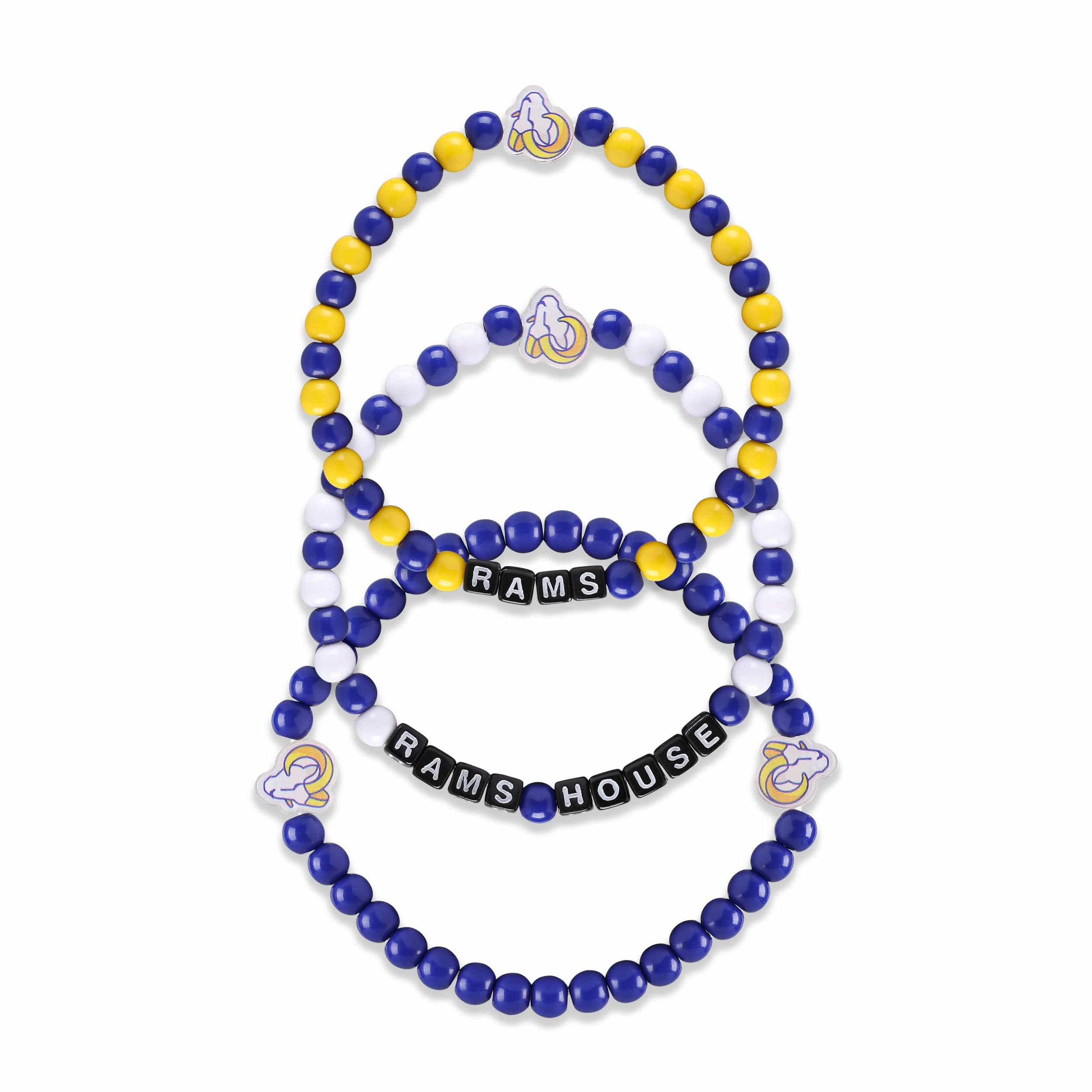 Los Angeles Rams NFL 3 Pack Beaded Friendship Bracelet