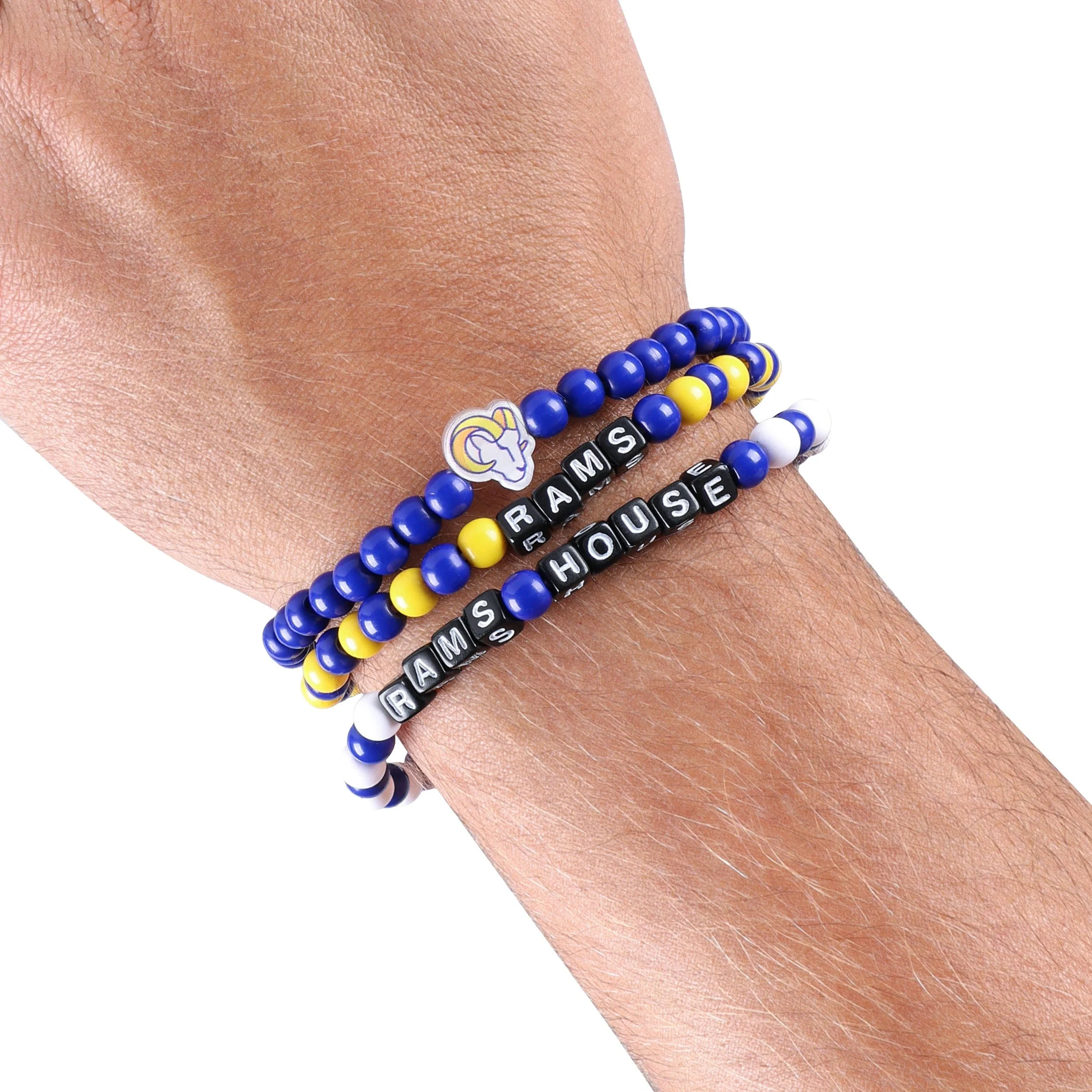 Los Angeles Rams NFL 3 Pack Beaded Friendship Bracelet - Image 4