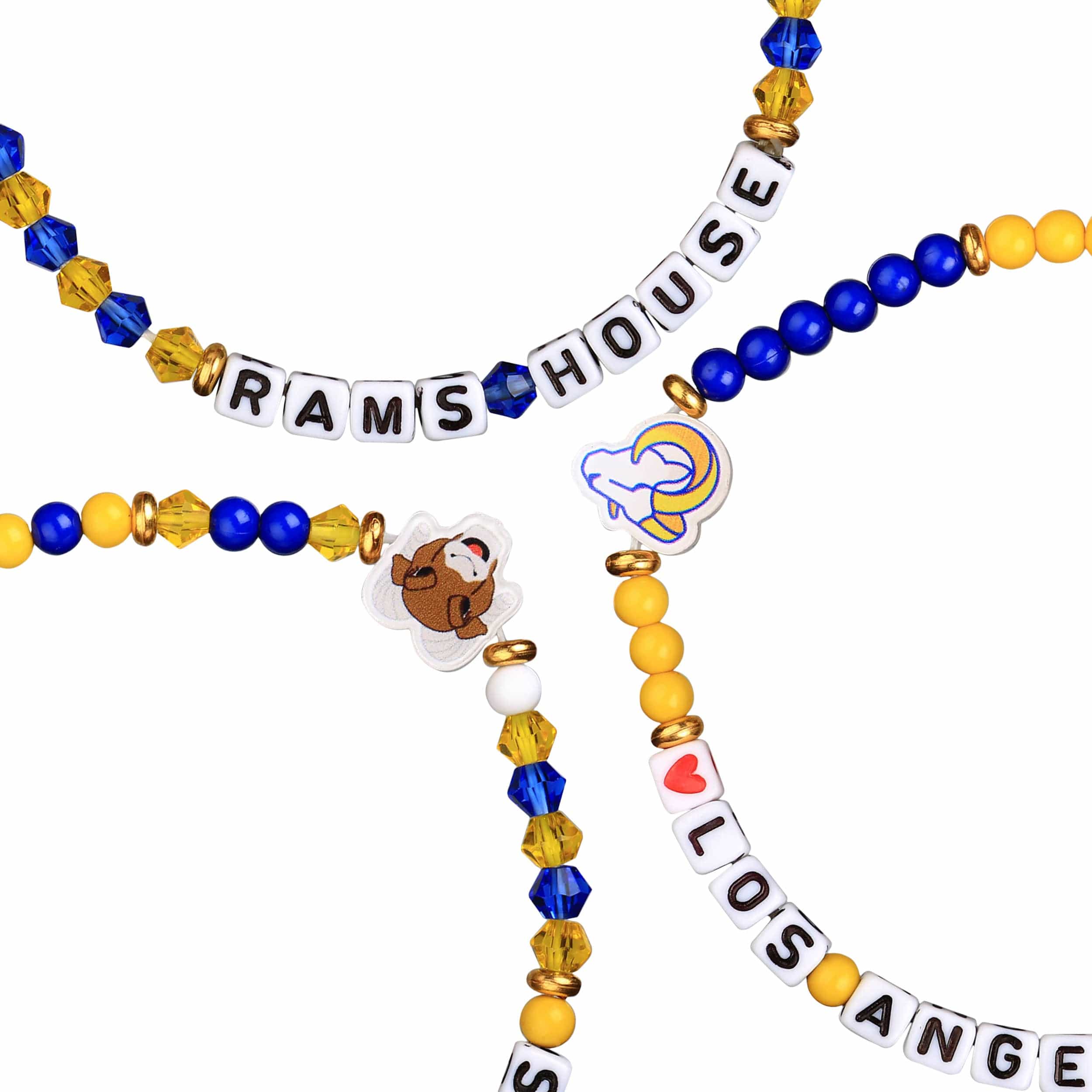 Los Angeles Rams NFL 3 Pack Friendship Bracelet - Image 2