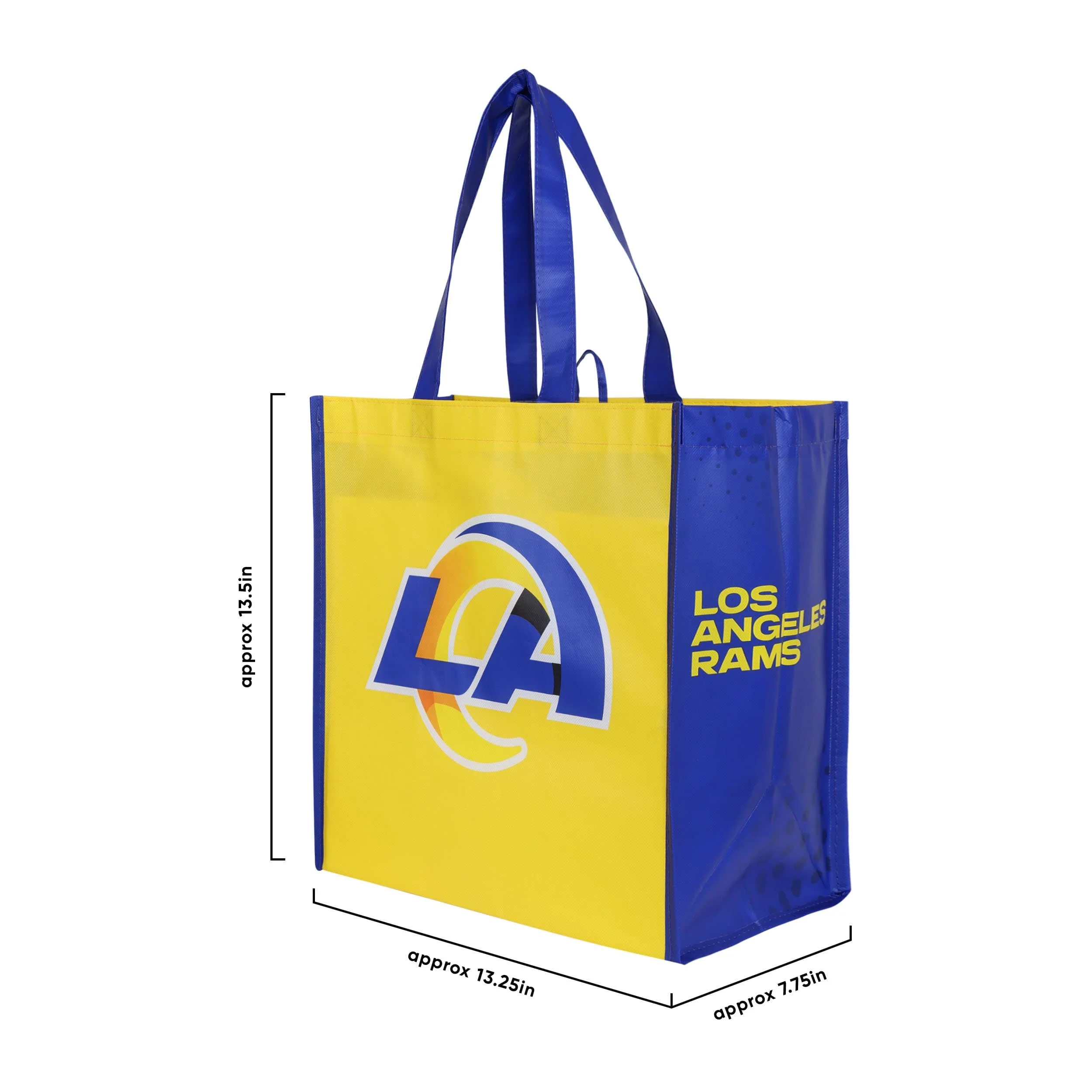 Los Angeles Rams NFL 4 Pack Reusable Shopping Bag - Image 3