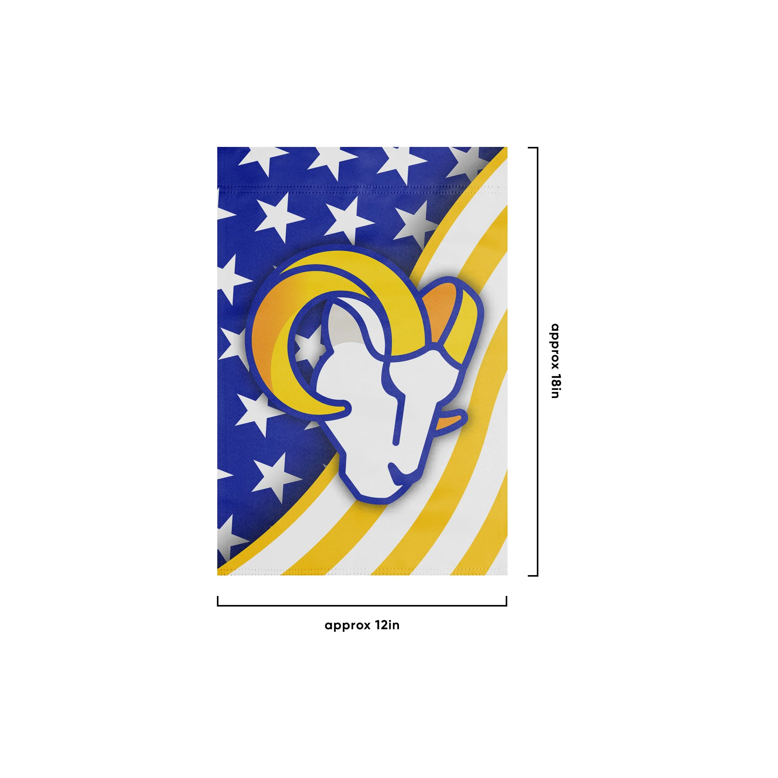 Los Angeles Rams NFL Americana Garden Flag - Image 3