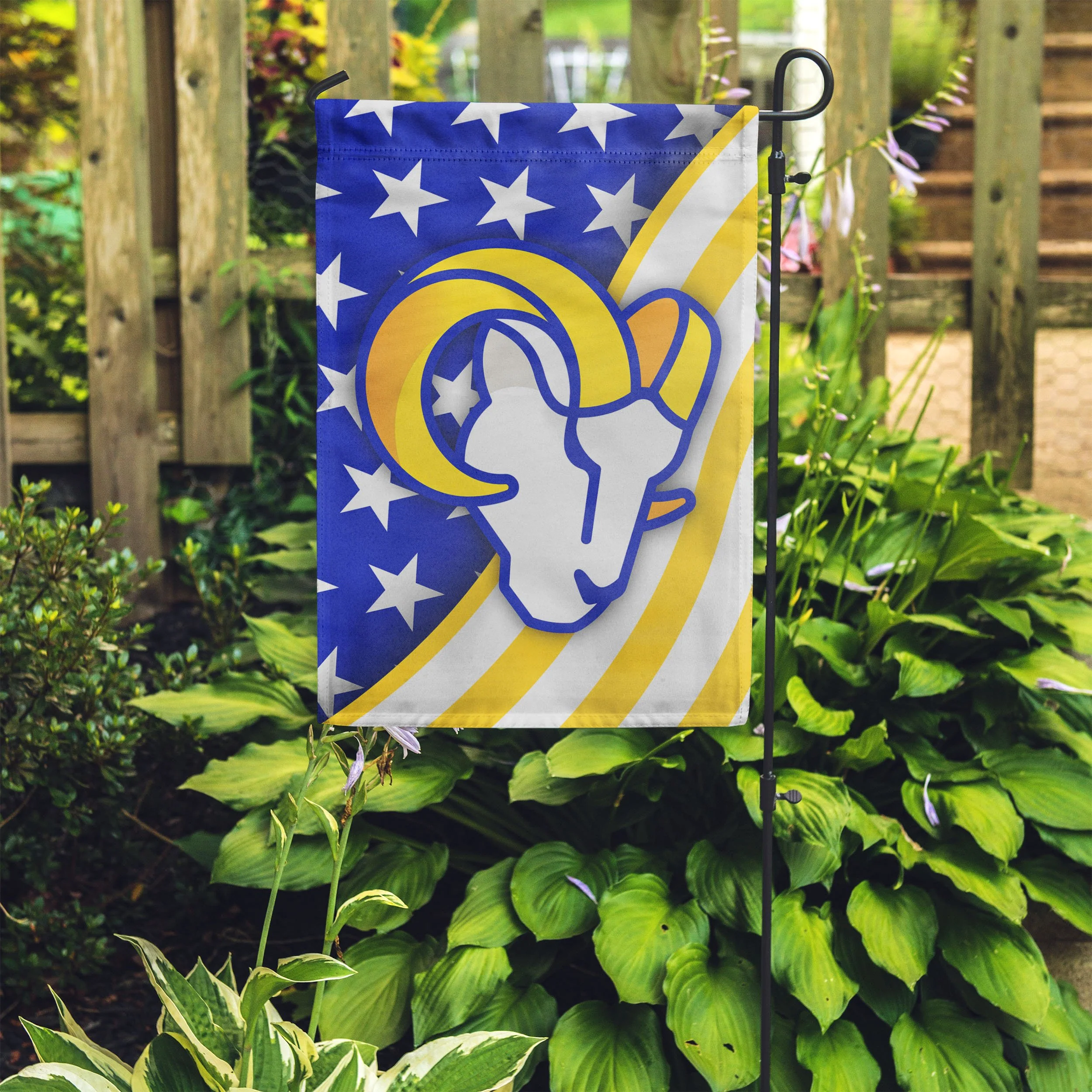 Los Angeles Rams NFL Americana Garden Flag - Image 4