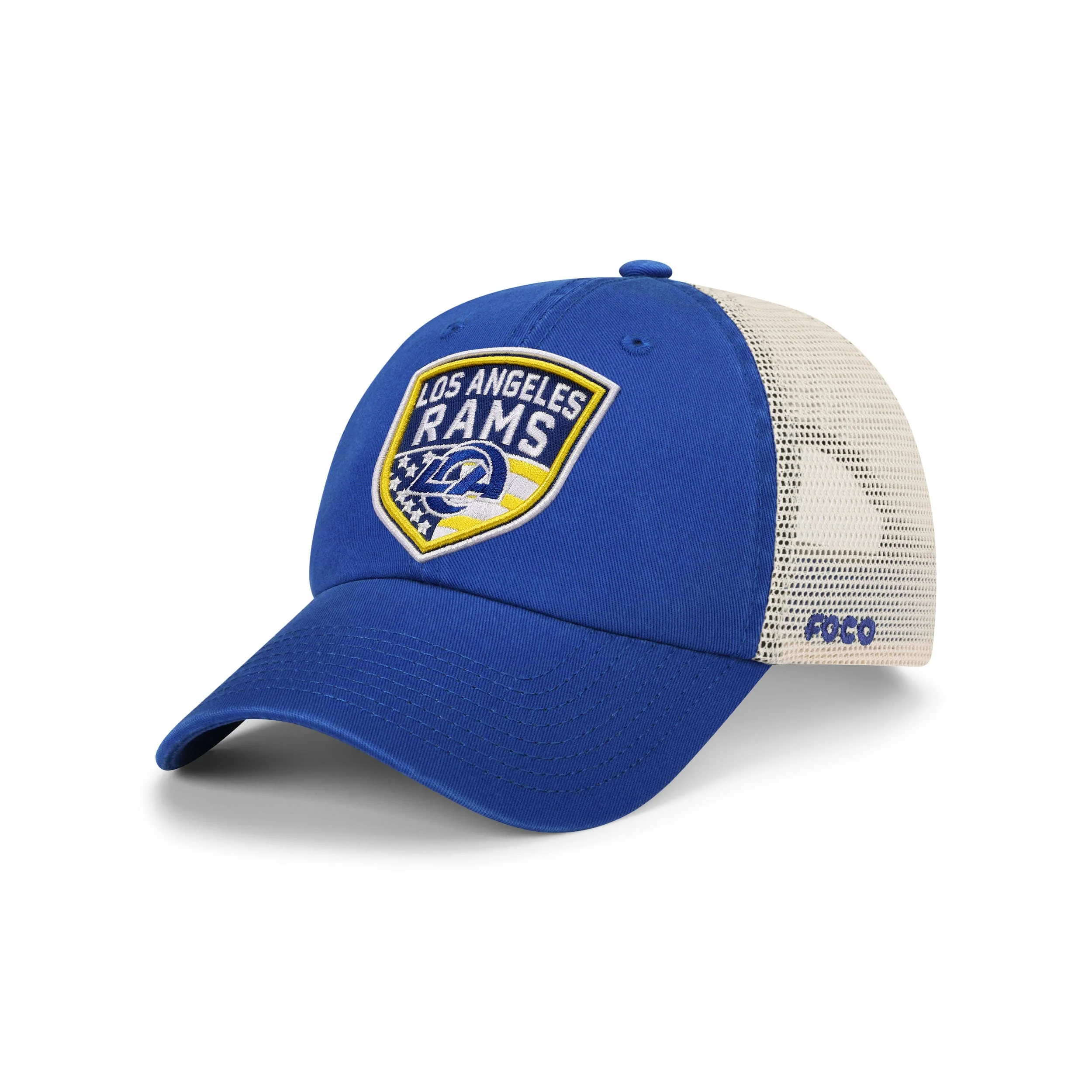 Los Angeles Rams NFL Americana Patch Casual Trucker Cap (PREORDER - SHIPS LATE JUNE)
