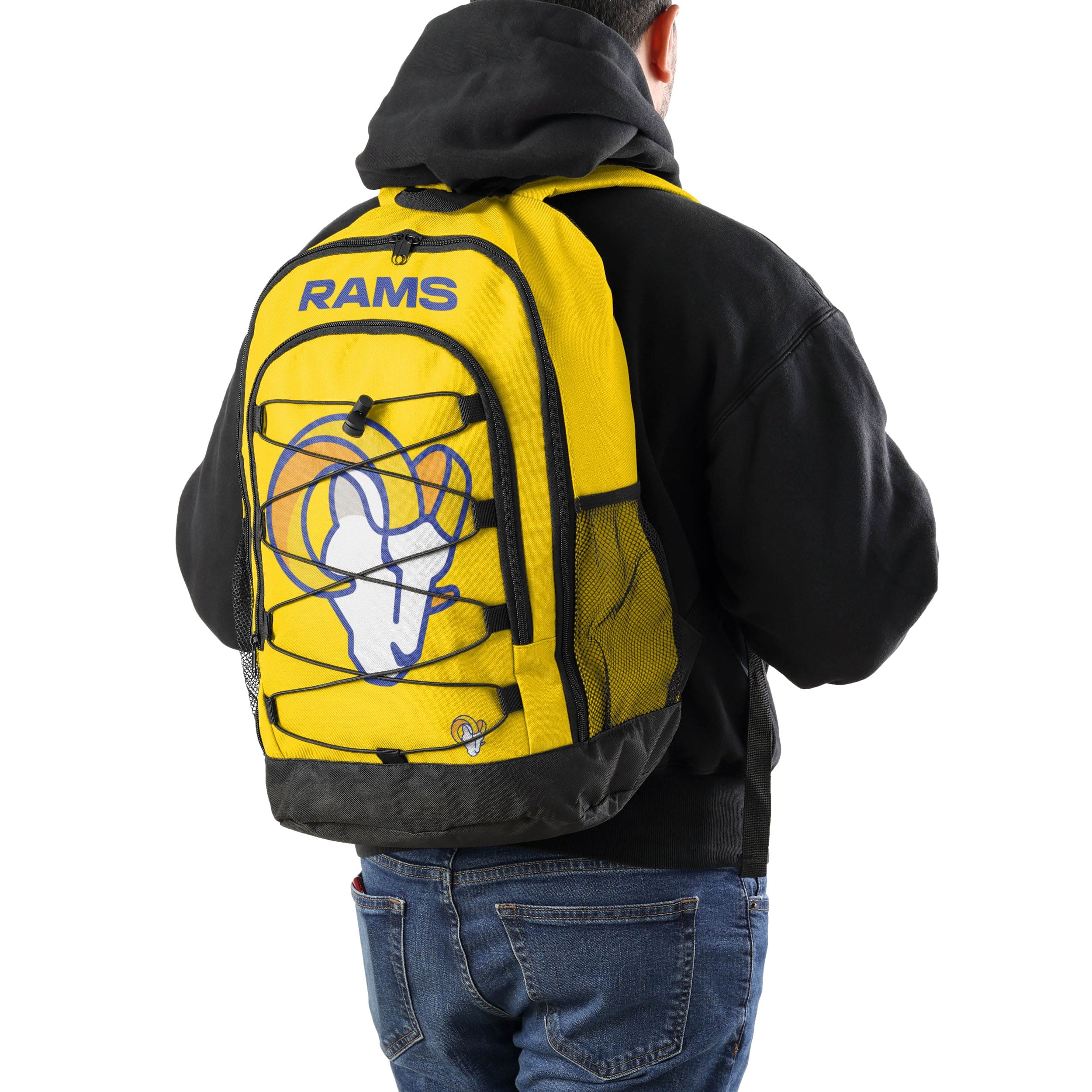 Los Angeles Rams NFL Big Logo Bungee Backpack - Image 4