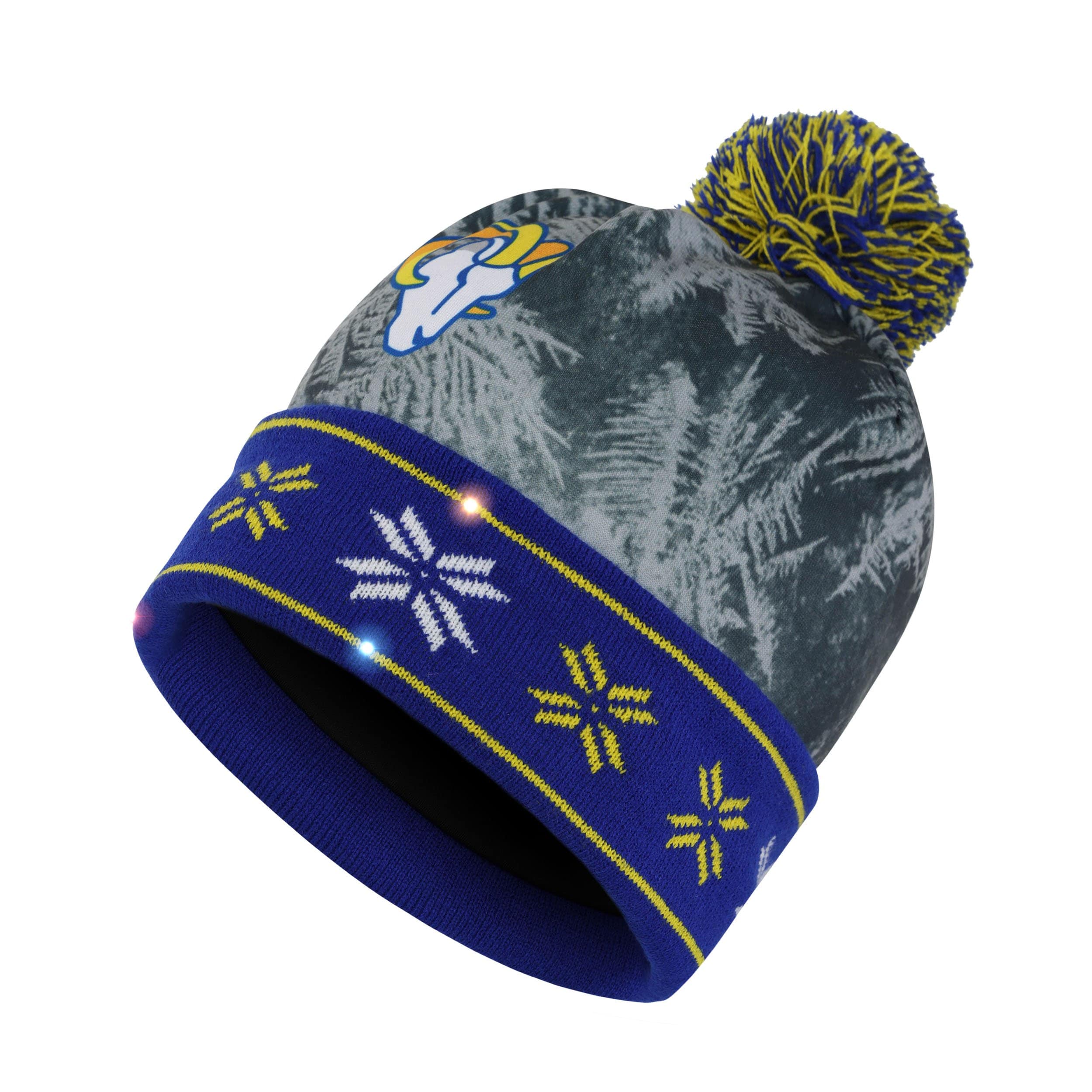 Los Angeles Rams NFL Big Logo Light Up Printed Beanie