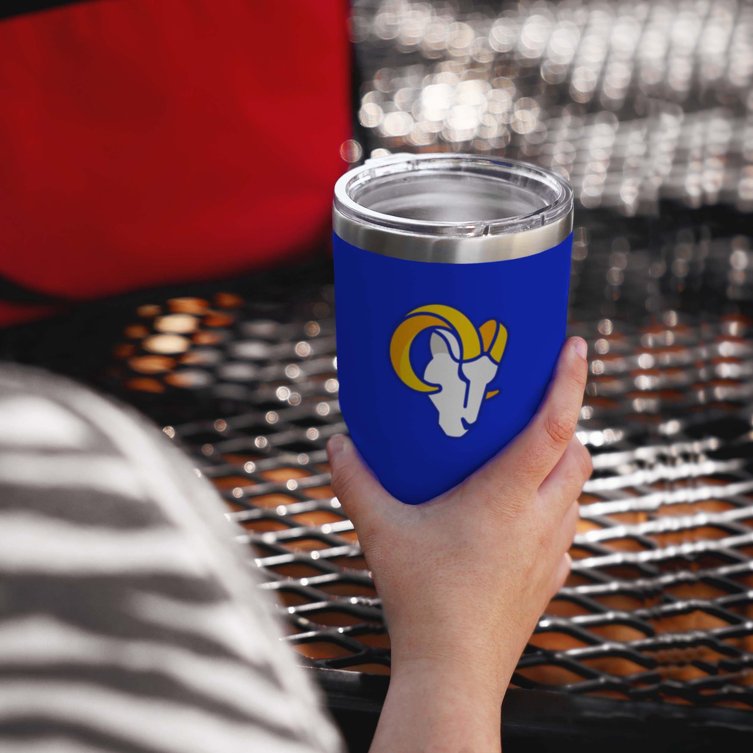 Los Angeles Rams NFL Blue Team Logo 30 oz Tumbler - Image 2