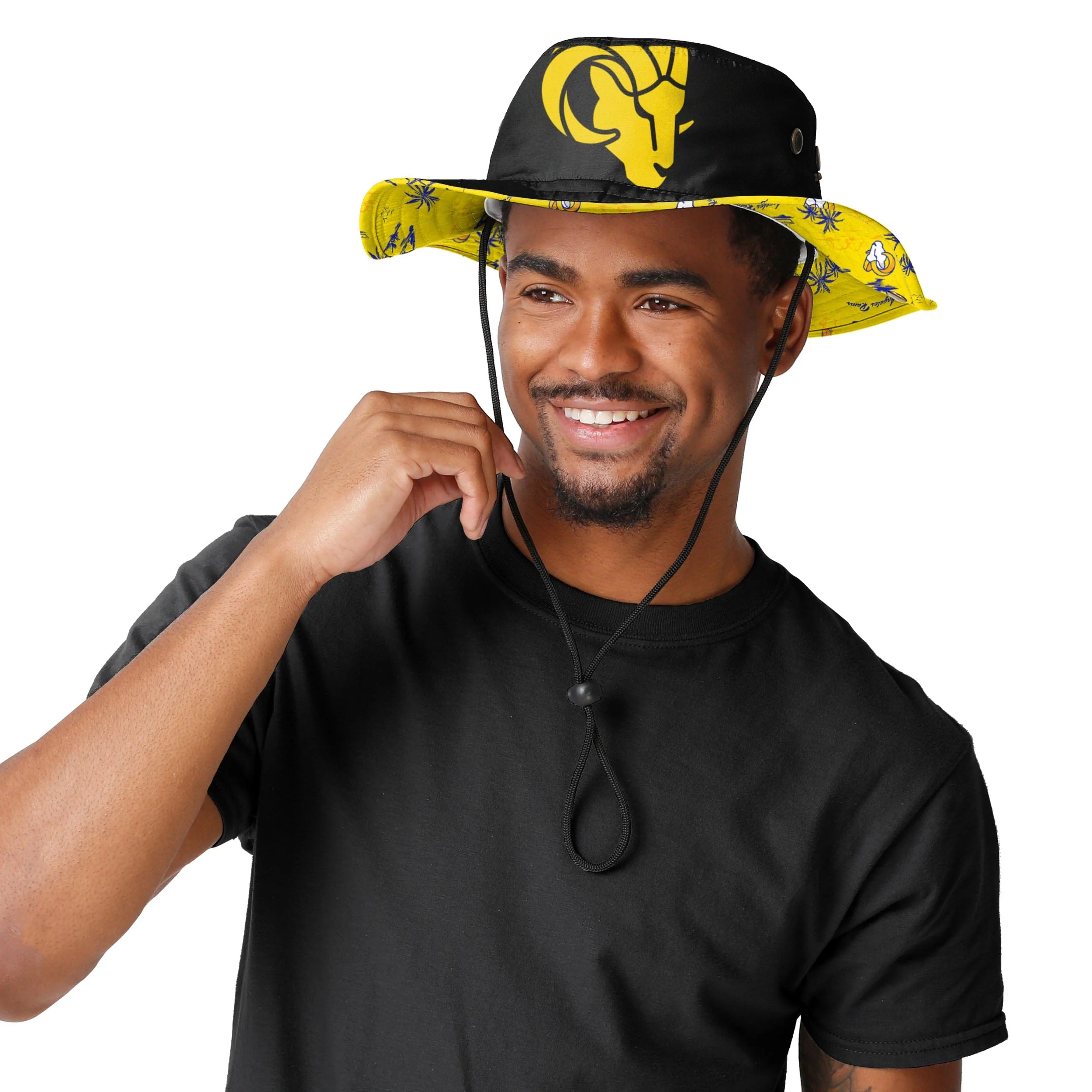 Los Angeles Rams NFL Cropped Big Logo Hybrid Boonie Hat - Image 2