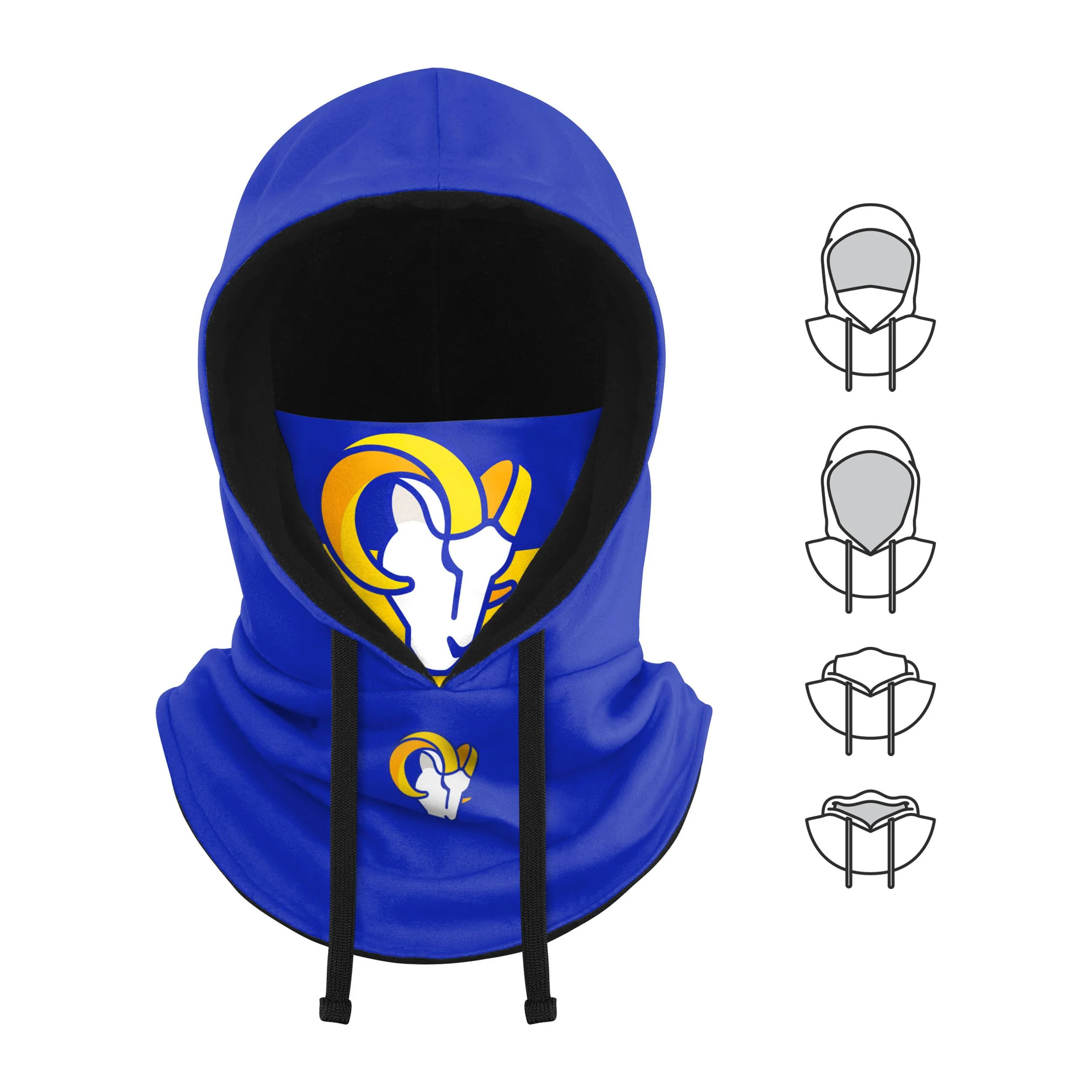 Los Angeles Rams NFL Drawstring Hooded Gaiter - - Image 5