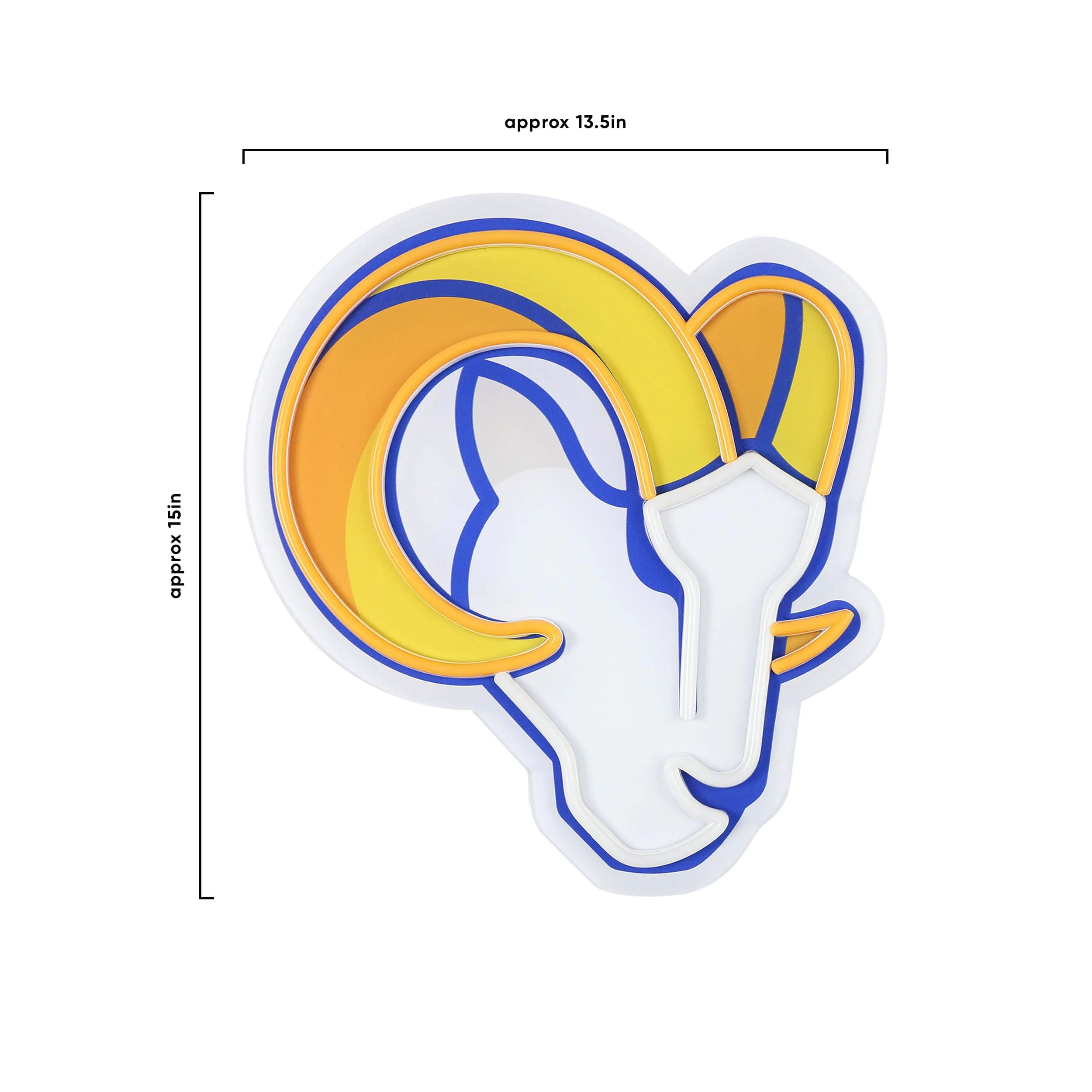 Los Angeles Rams NFL LED Neon Light Up Team Logo Sign - Image 5