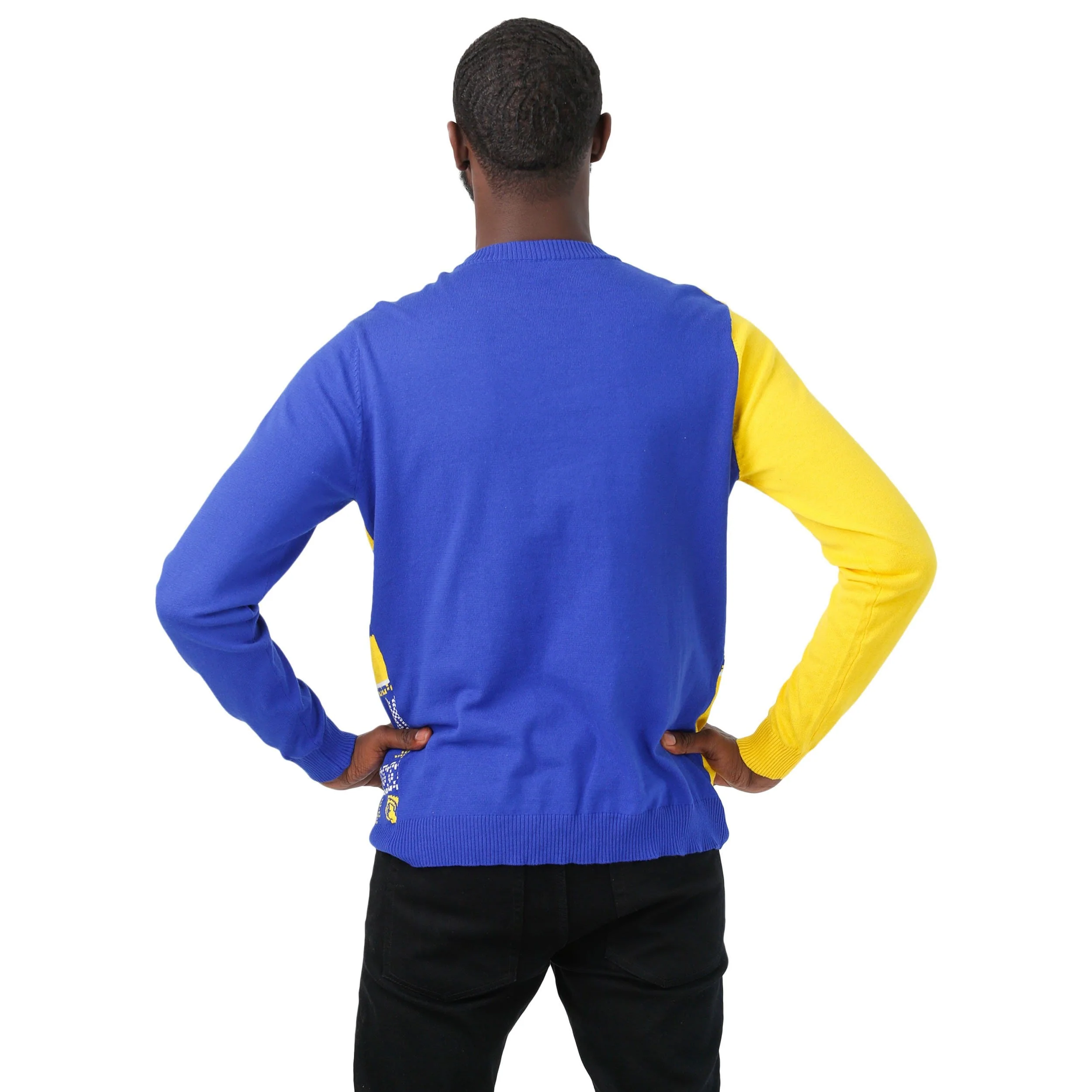 Los Angeles Rams NFL Mens Busy Block Snowfall Sweater - Image 3