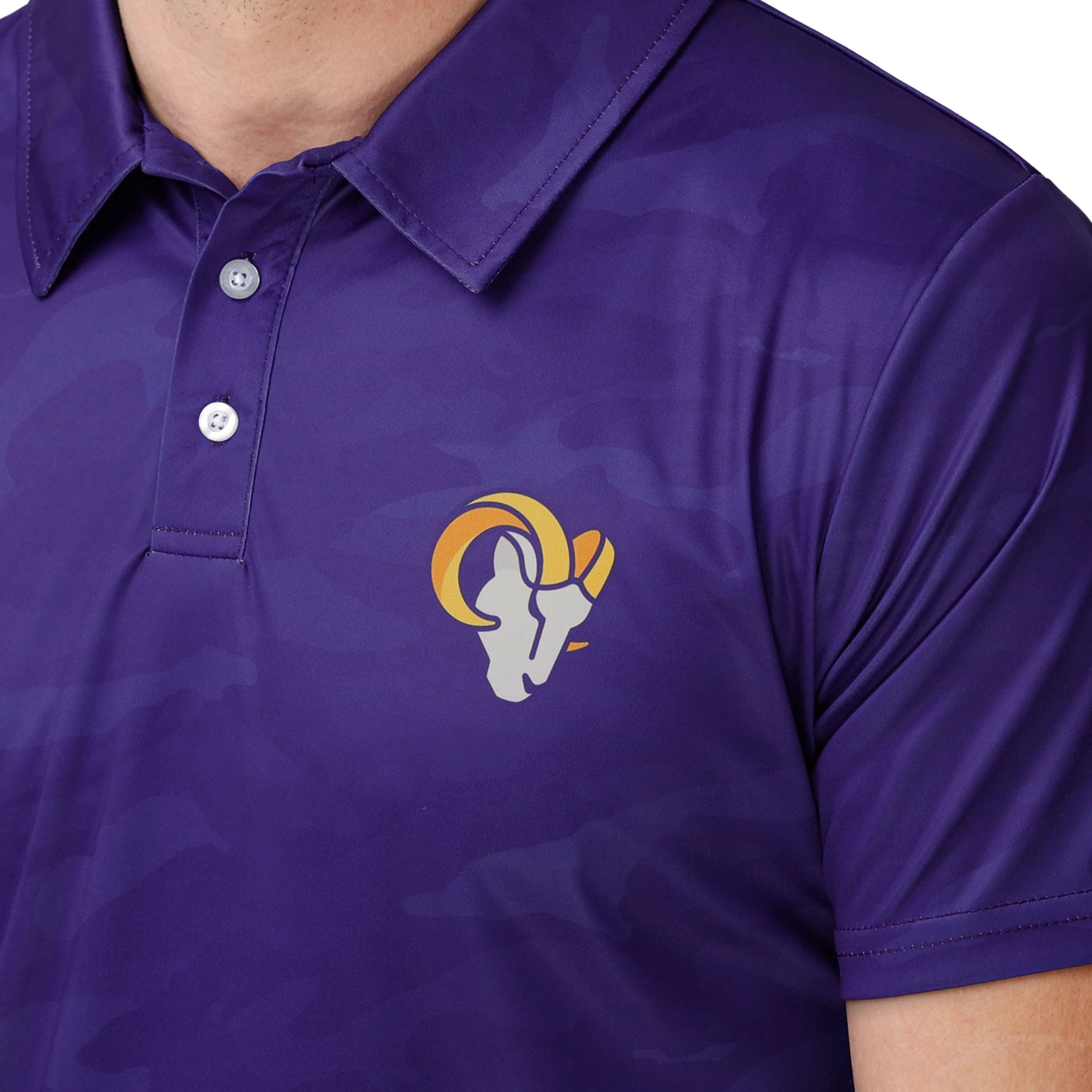 Los Angeles Rams NFL Mens Color Camo Polyester Polo - Image 4