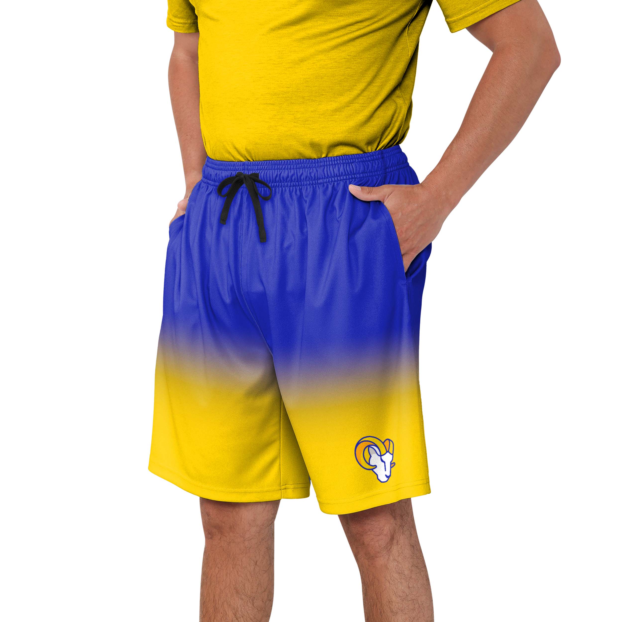 Los Angeles Rams NFL Mens Game Ready Gradient Training Shorts - Image 2