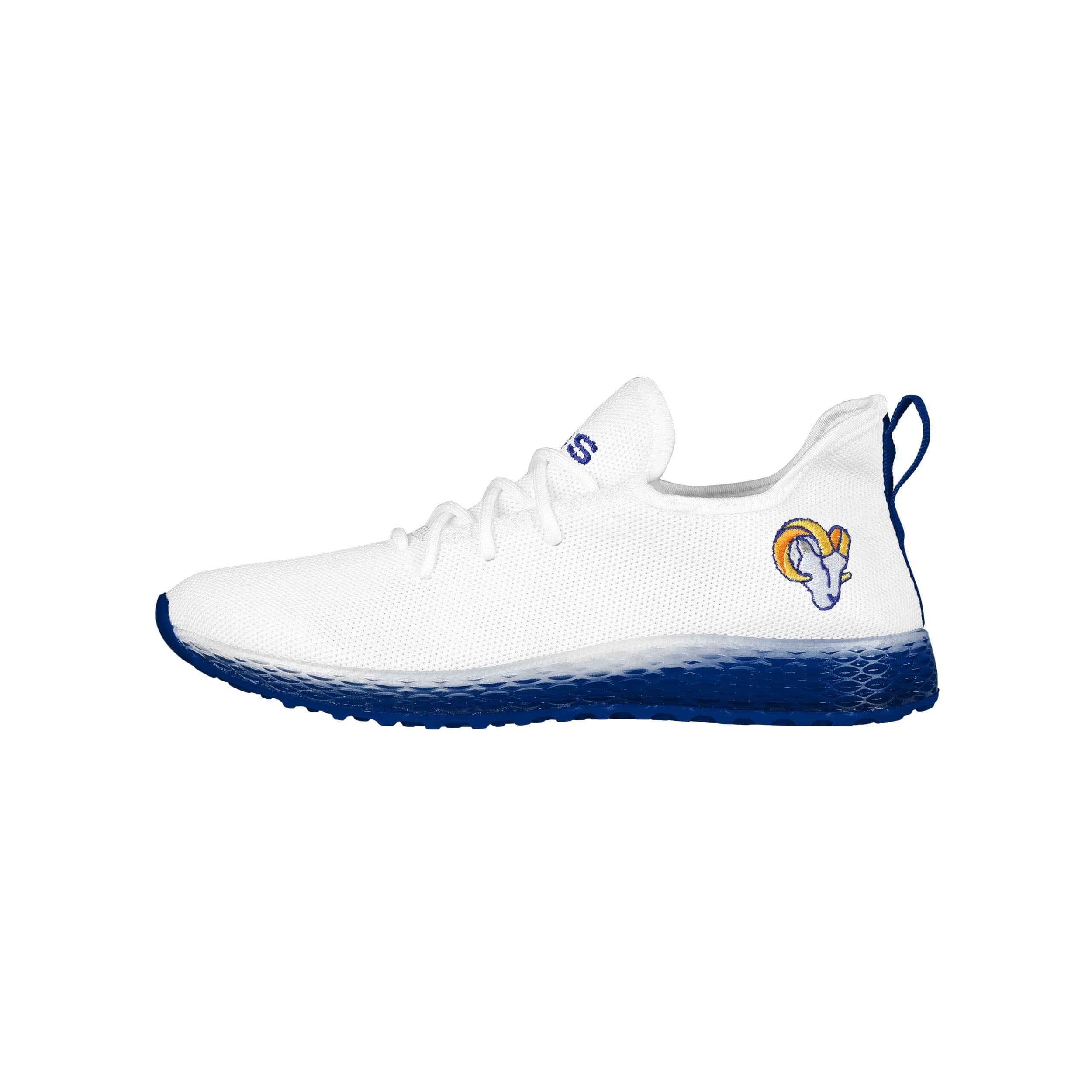 Los Angeles Rams NFL Mens Gradient Midsole White Sneakers