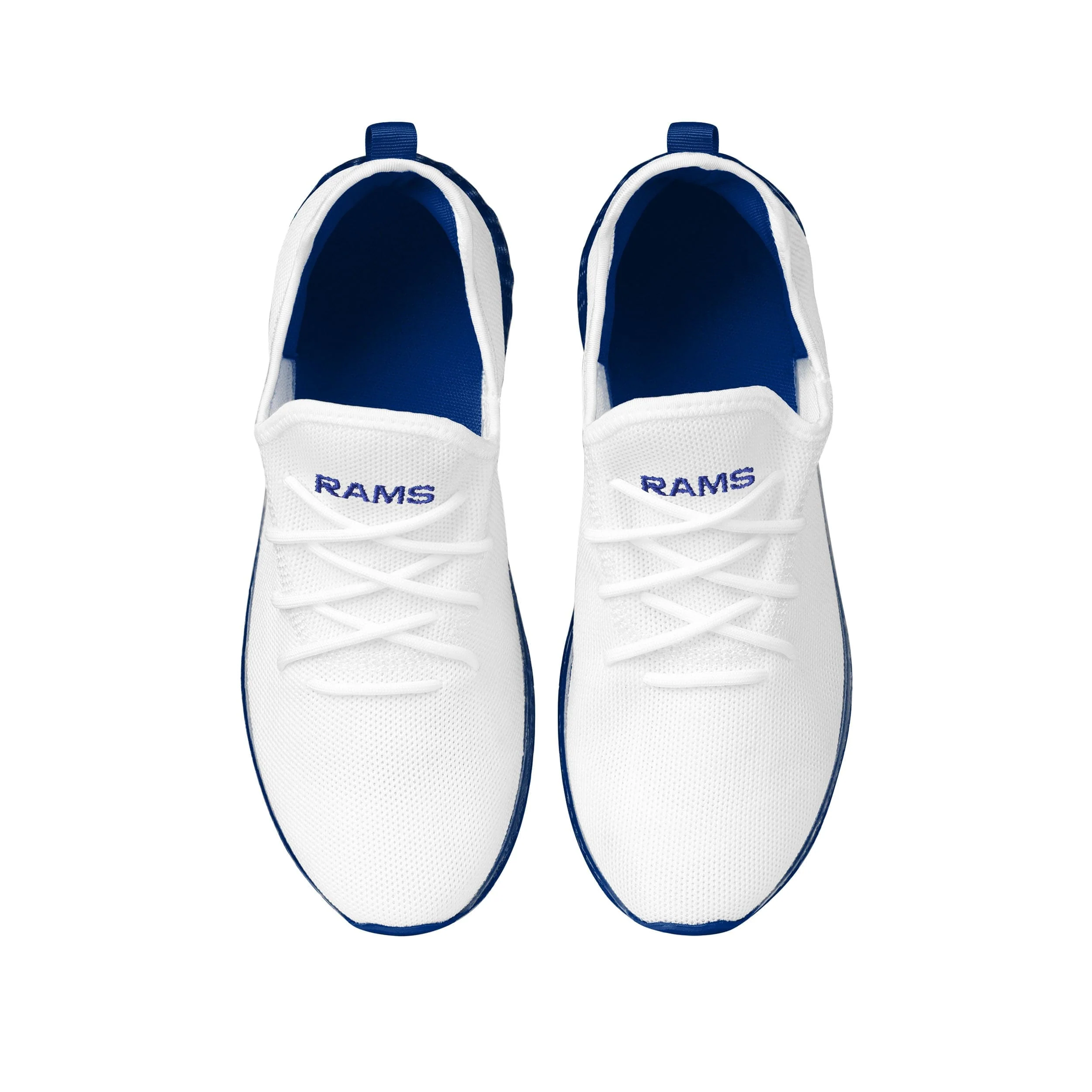 Los Angeles Rams NFL Mens Gradient Midsole White Sneakers - Image 4