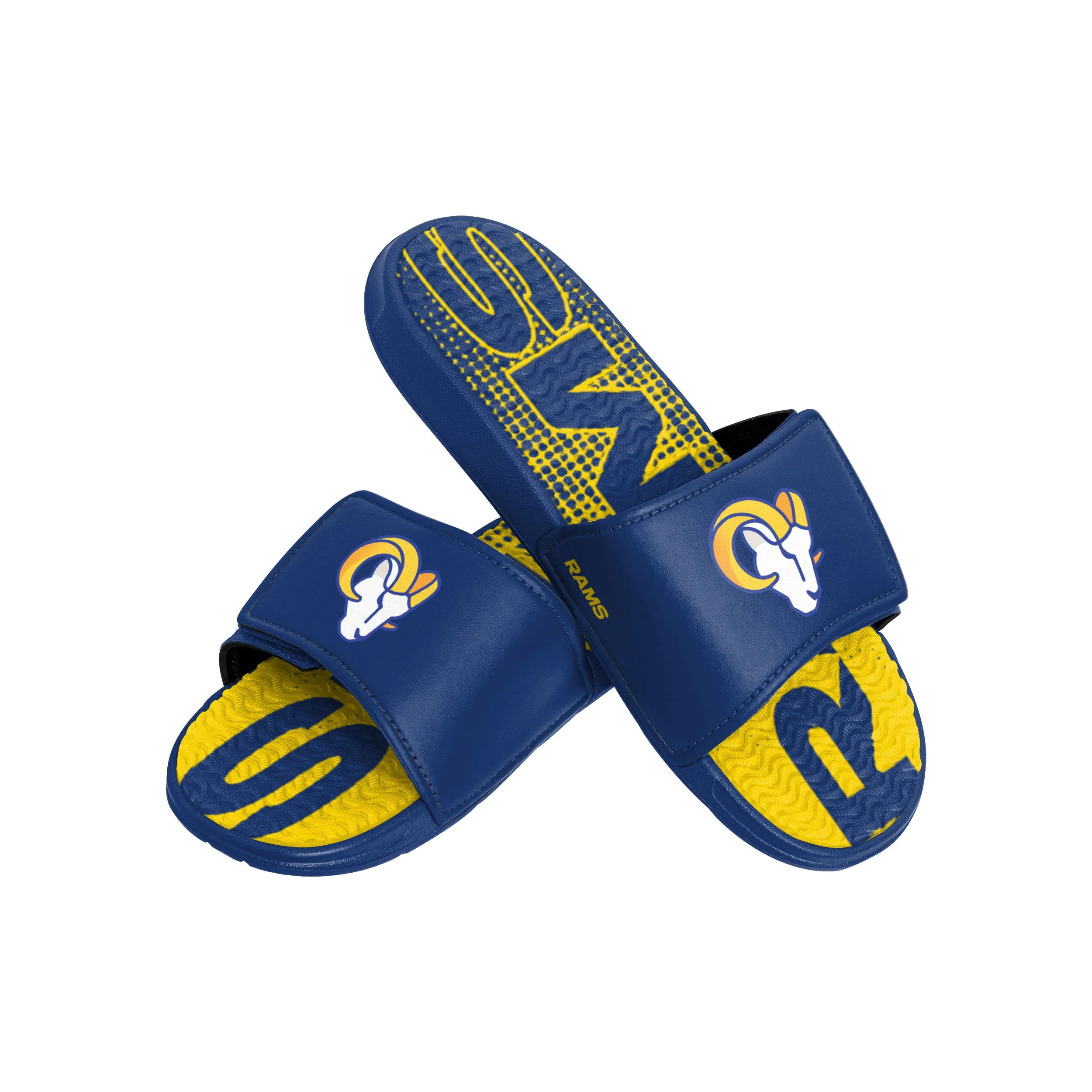 Los Angeles Rams NFL Mens Gradient Wordmark Gel Slide