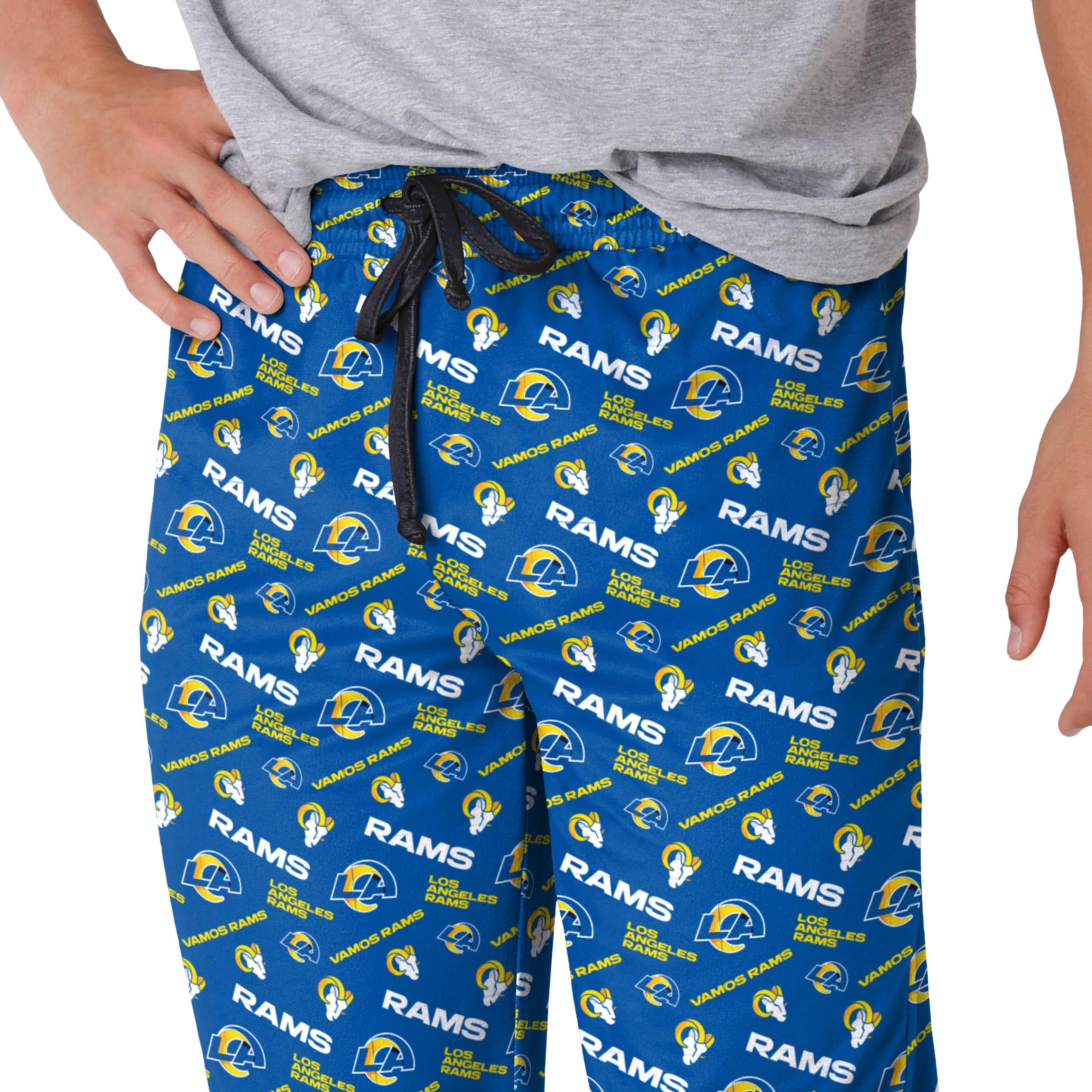 Los Angeles Rams NFL Mens Repeat Print Lounge Pants - Image 3