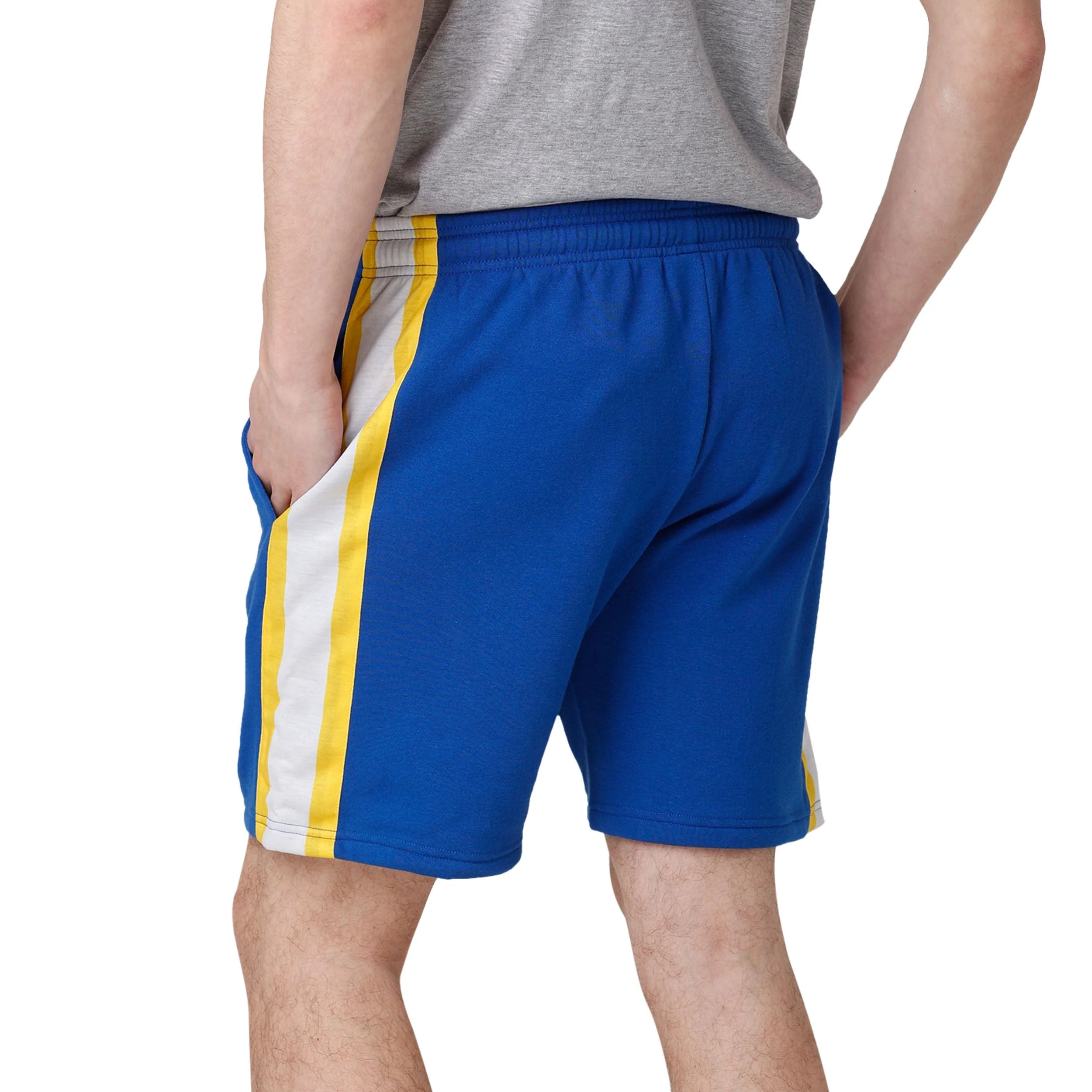 Los Angeles Rams NFL Mens Side Stripe Fleece Shorts - Image 2