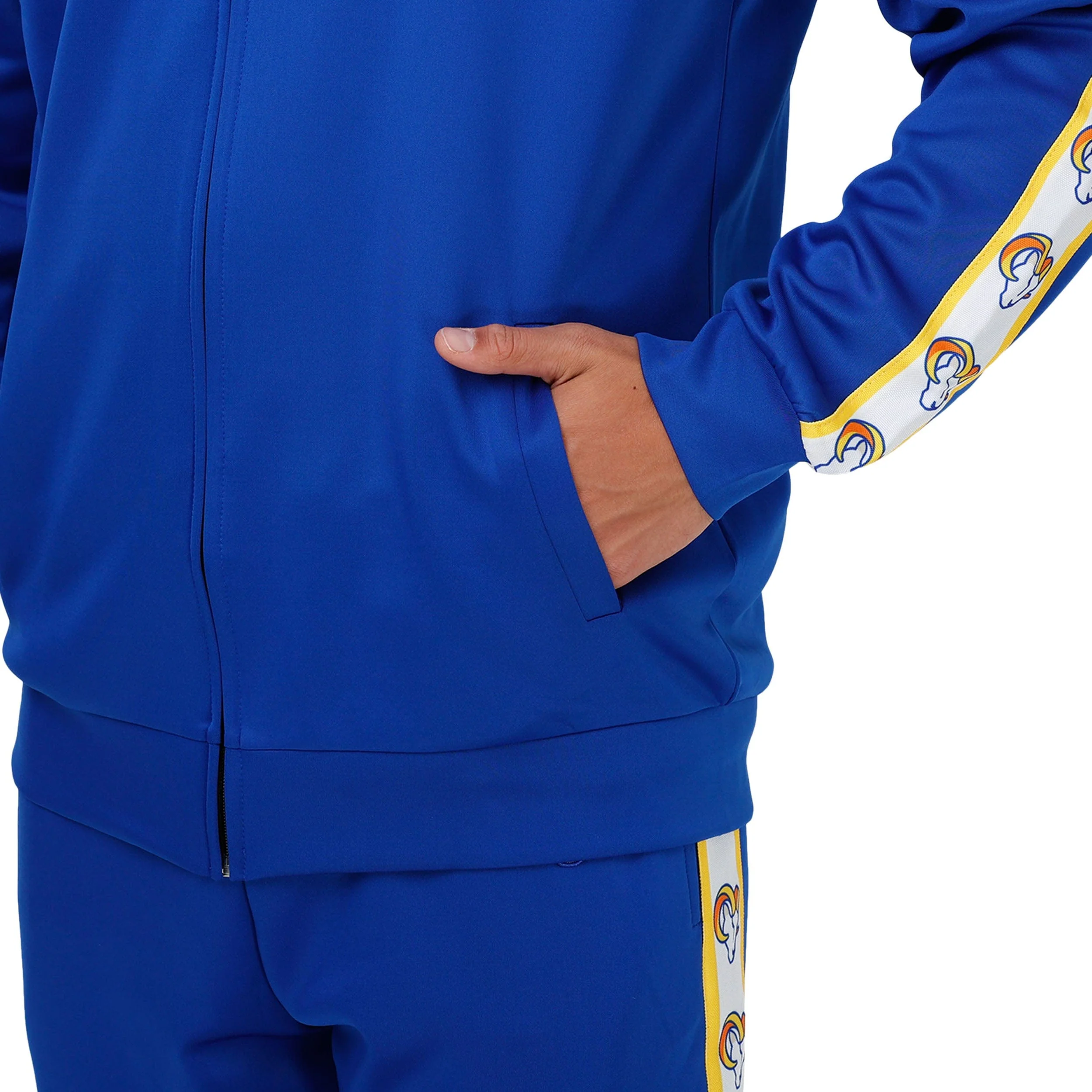 Los Angeles Rams NFL Mens Stripe Logo Track Jacket - Image 4