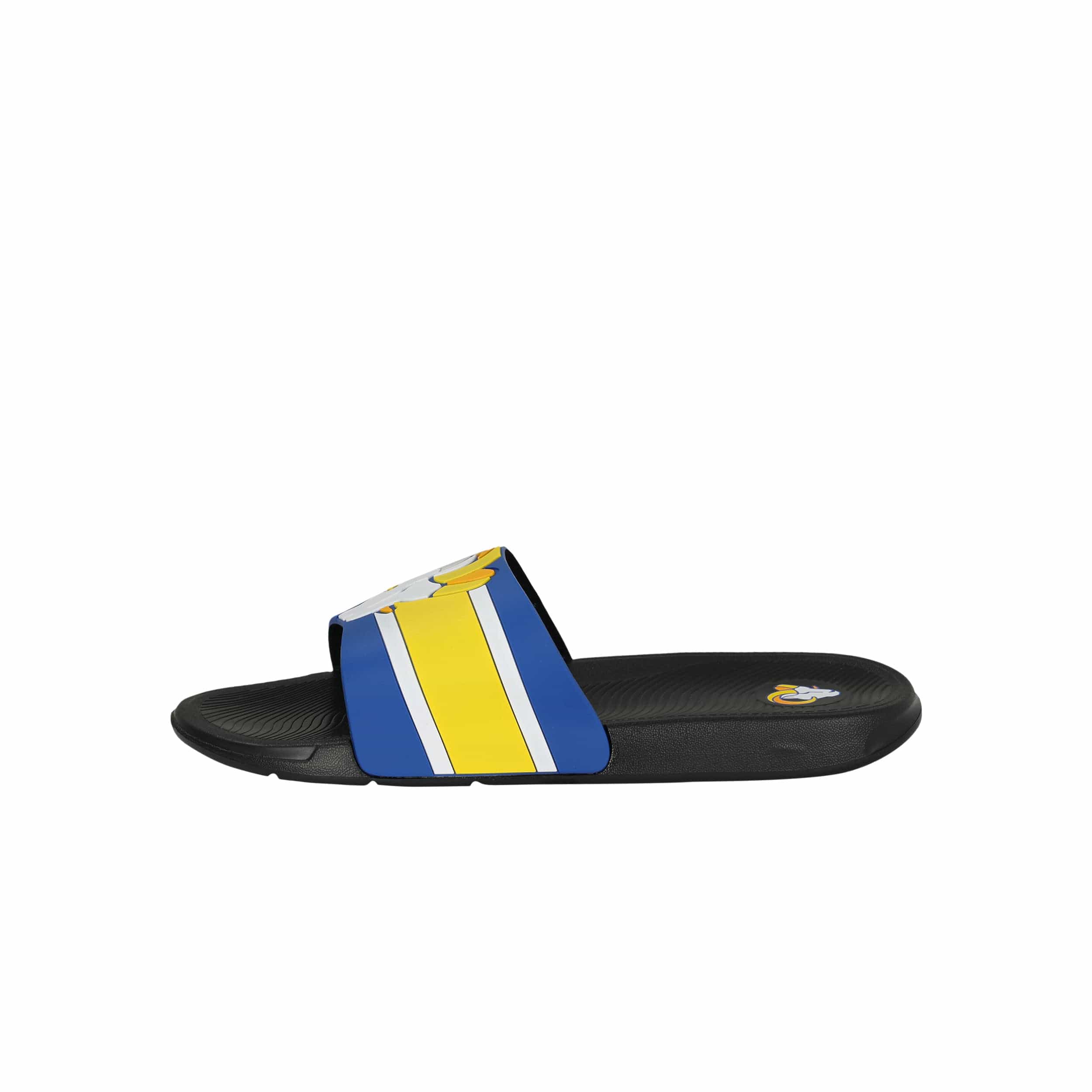 Los Angeles Rams NFL Mens Striped Big Logo Raised Slide - Image 4