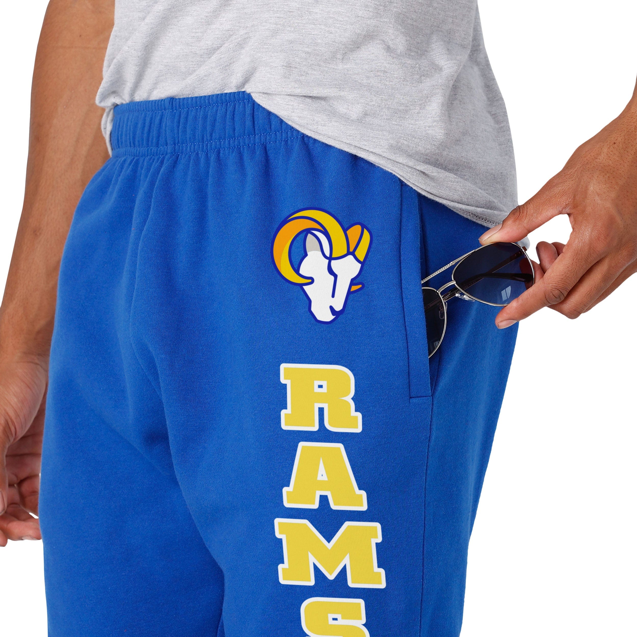 Los Angeles Rams NFL Mens Team Color Sweatpants - Image 3