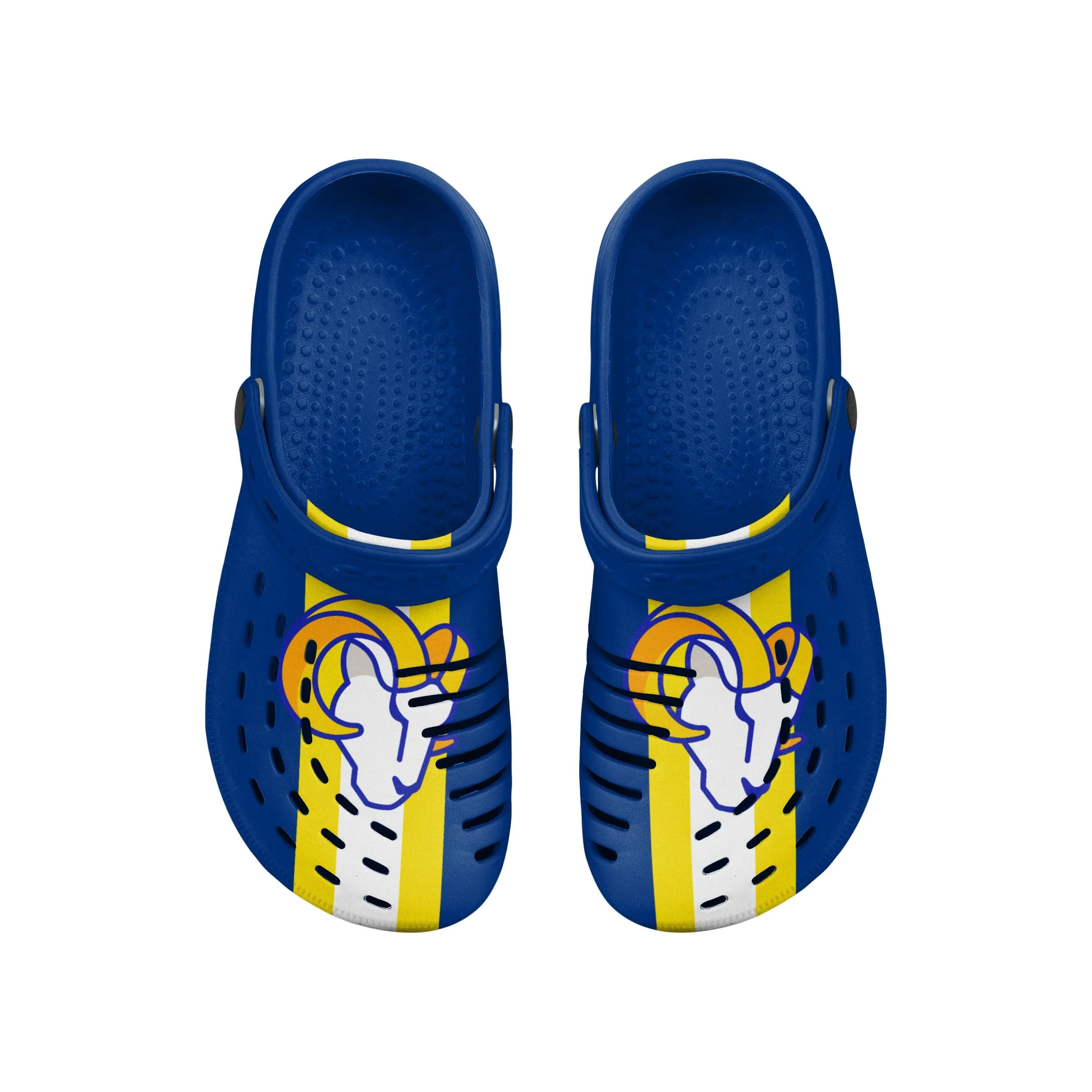 Los Angeles Rams NFL Mens Team Stripe Clog With Strap - Image 4