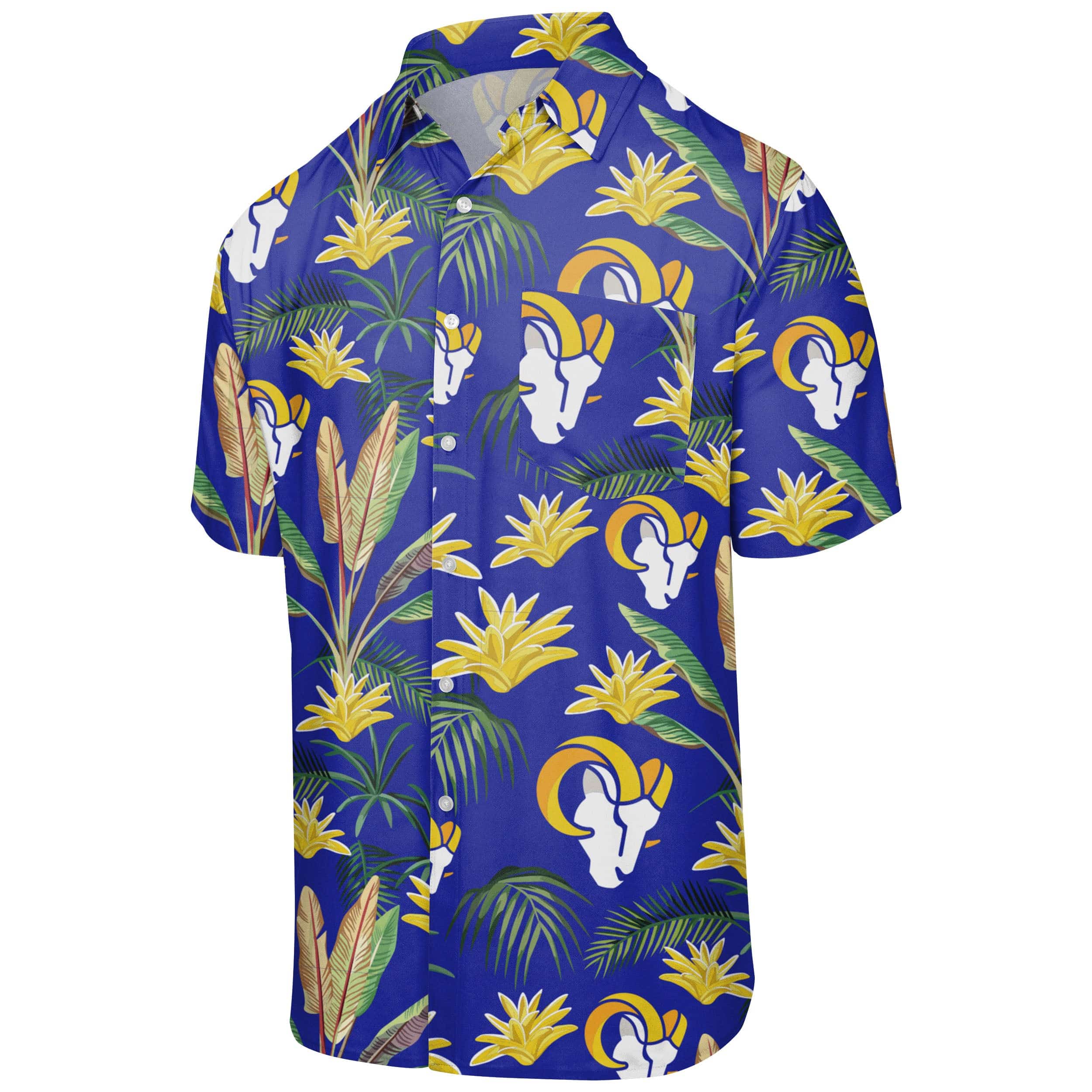 Los Angeles Rams NFL Mens Victory Vacay Button Up Shirt - Image 5