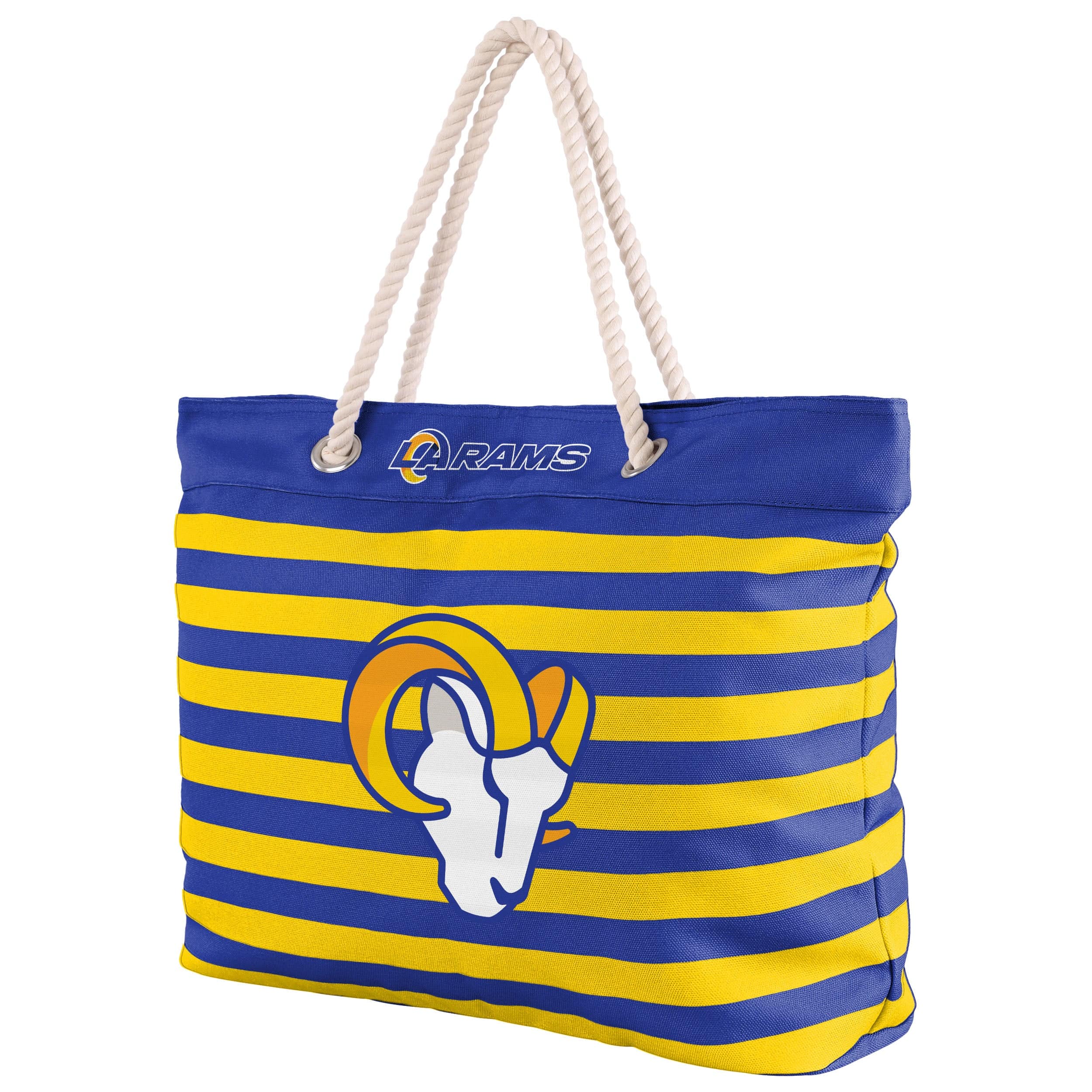 Los Angeles Rams NFL Nautical Stripe Tote Bag - Image 2