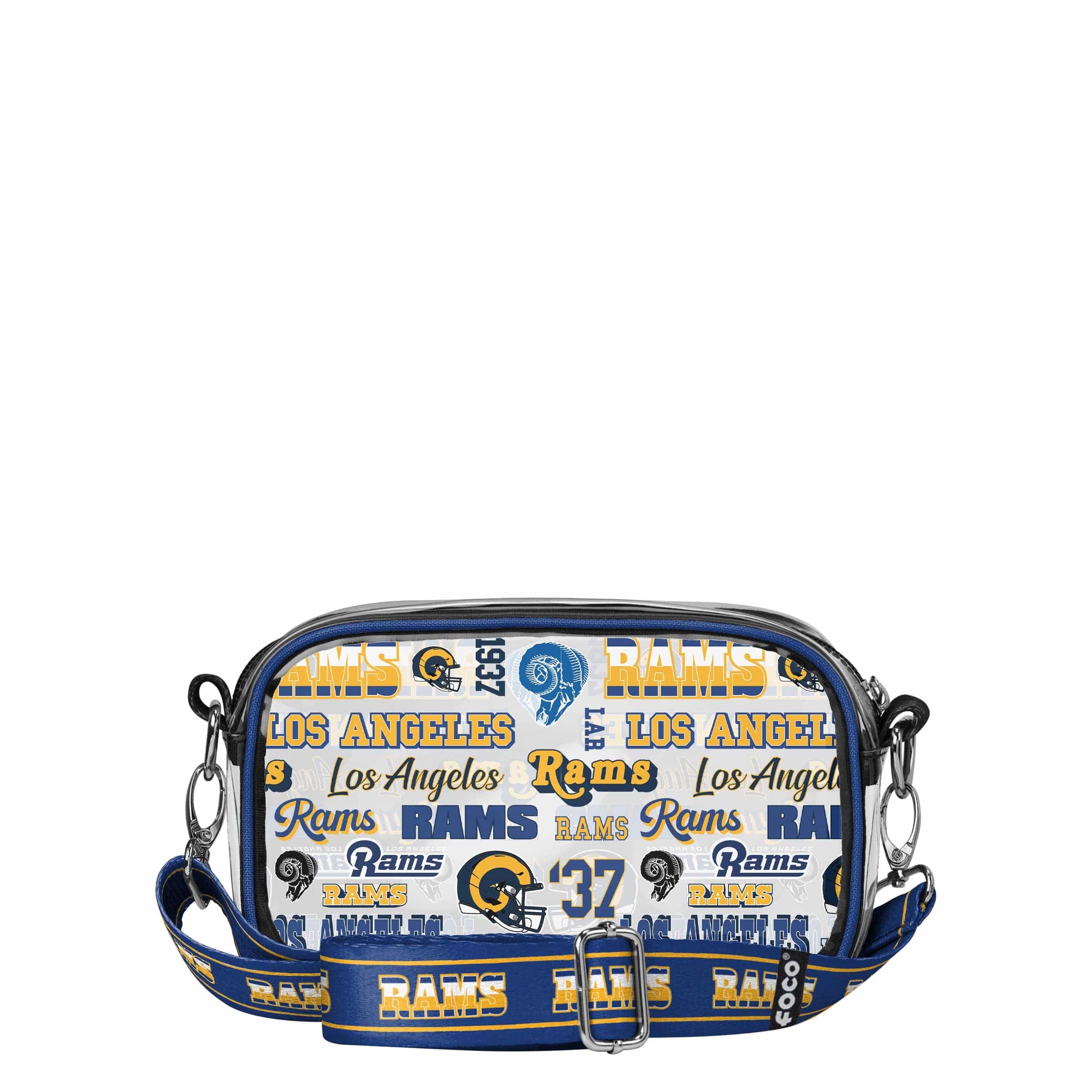 Los Angeles Rams NFL Repeat Retro Print Clear Crossbody Bag - Image 5