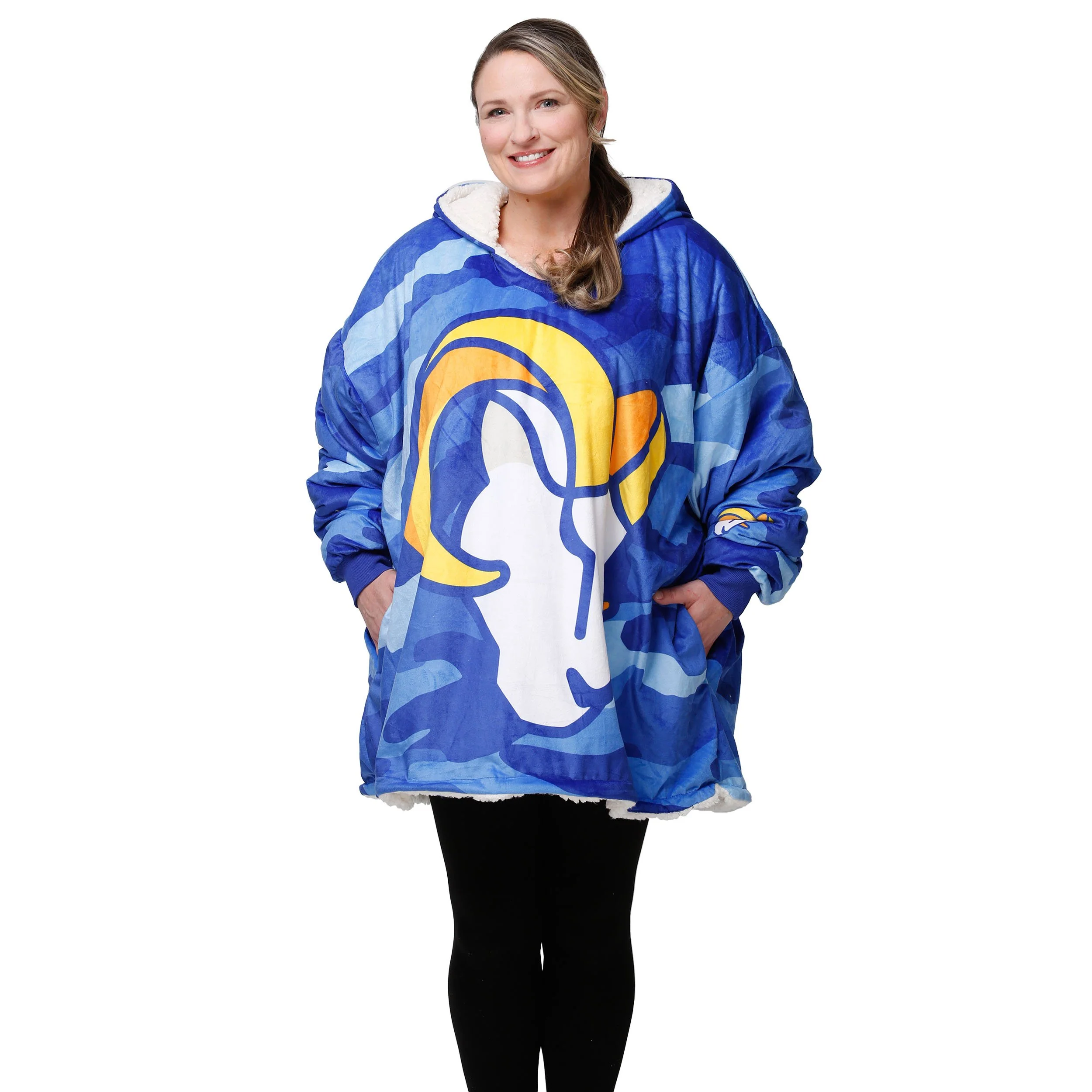 Los Angeles Rams NFL Reversible Team Color Camo Hoodeez - Image 3