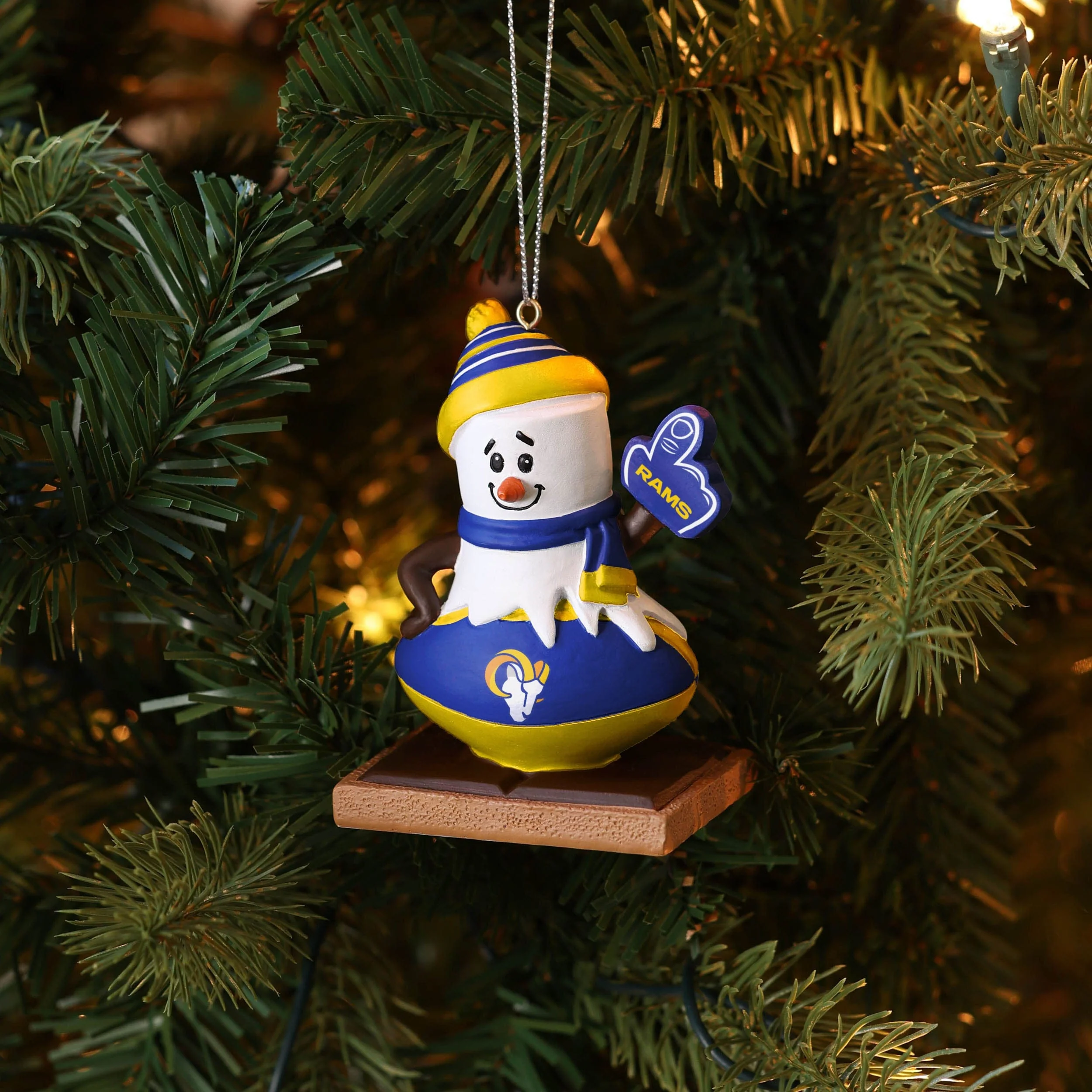Los Angeles Rams NFL Smore On Ball Ornament - Image 4