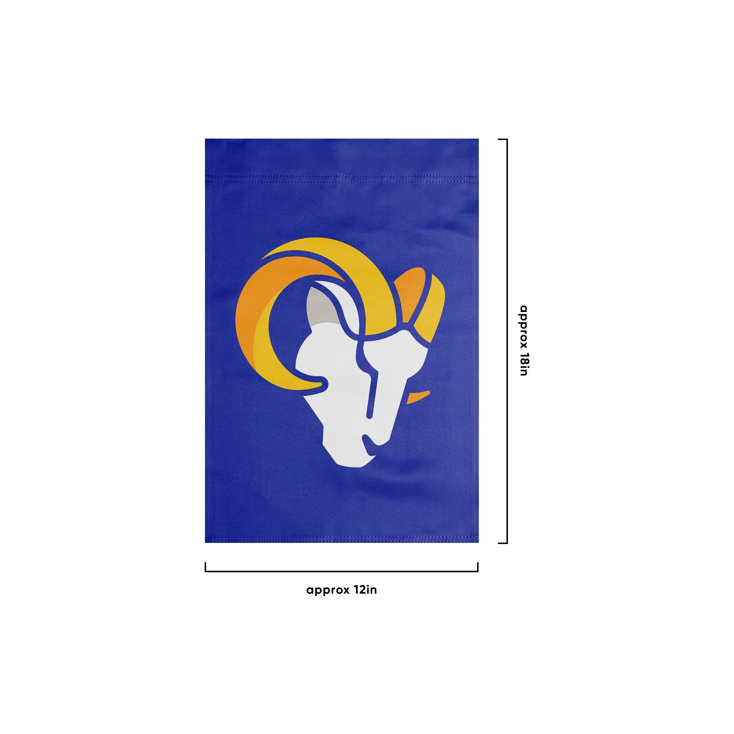 Los Angeles Rams NFL Solid Garden Flag - Image 3