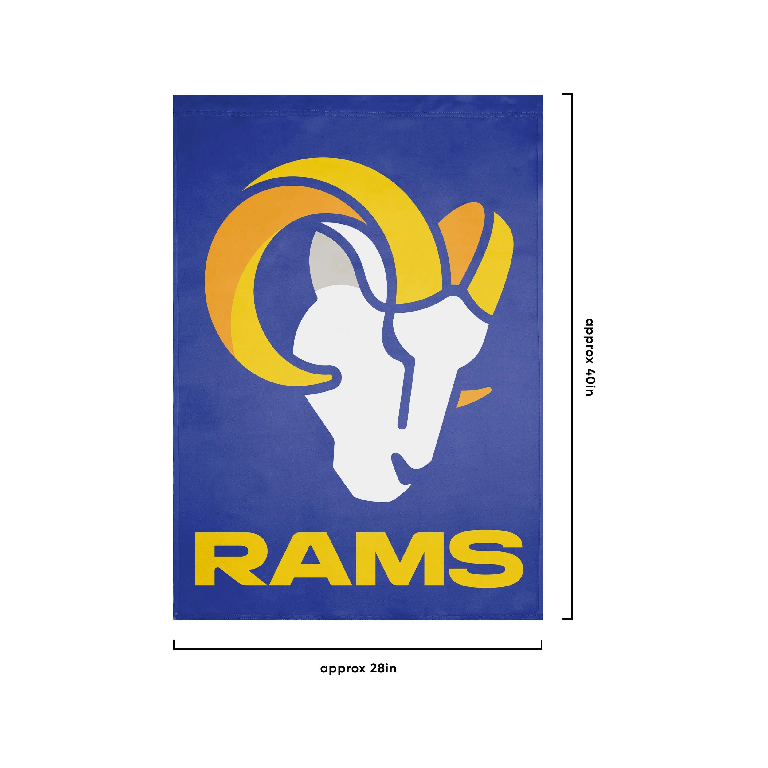 Los Angeles Rams NFL Solid Vertical Flag - Image 3